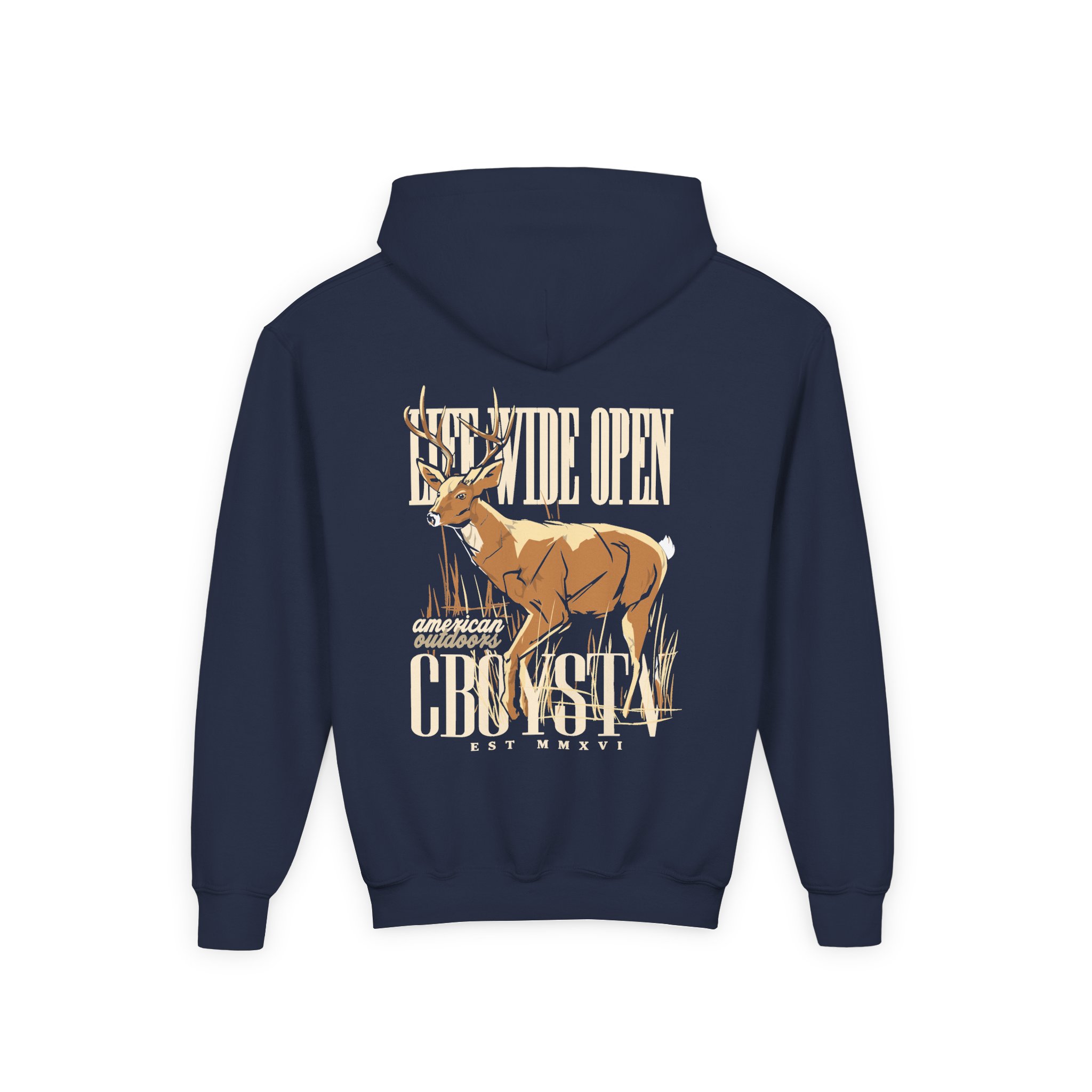 Cboystv Whitetail Youth Heavy Blend Hooded Sweatshirt - Image 8