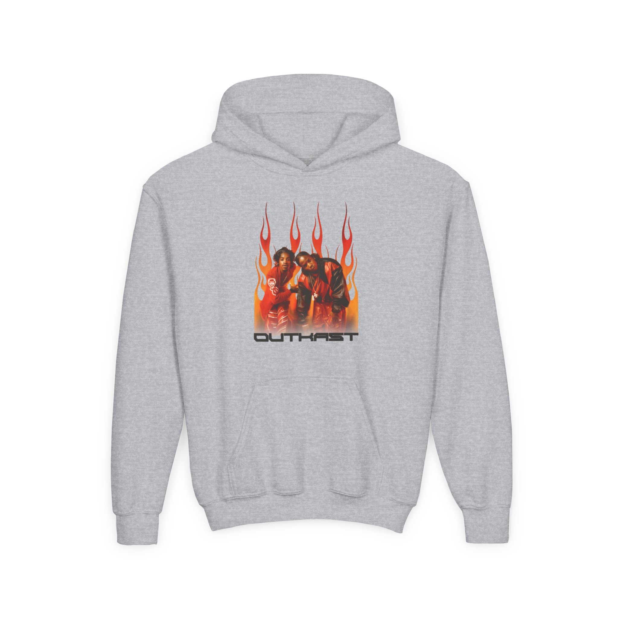 Youth Outkast Flames Heavy Blend Hooded Sweatshirt - Image 3