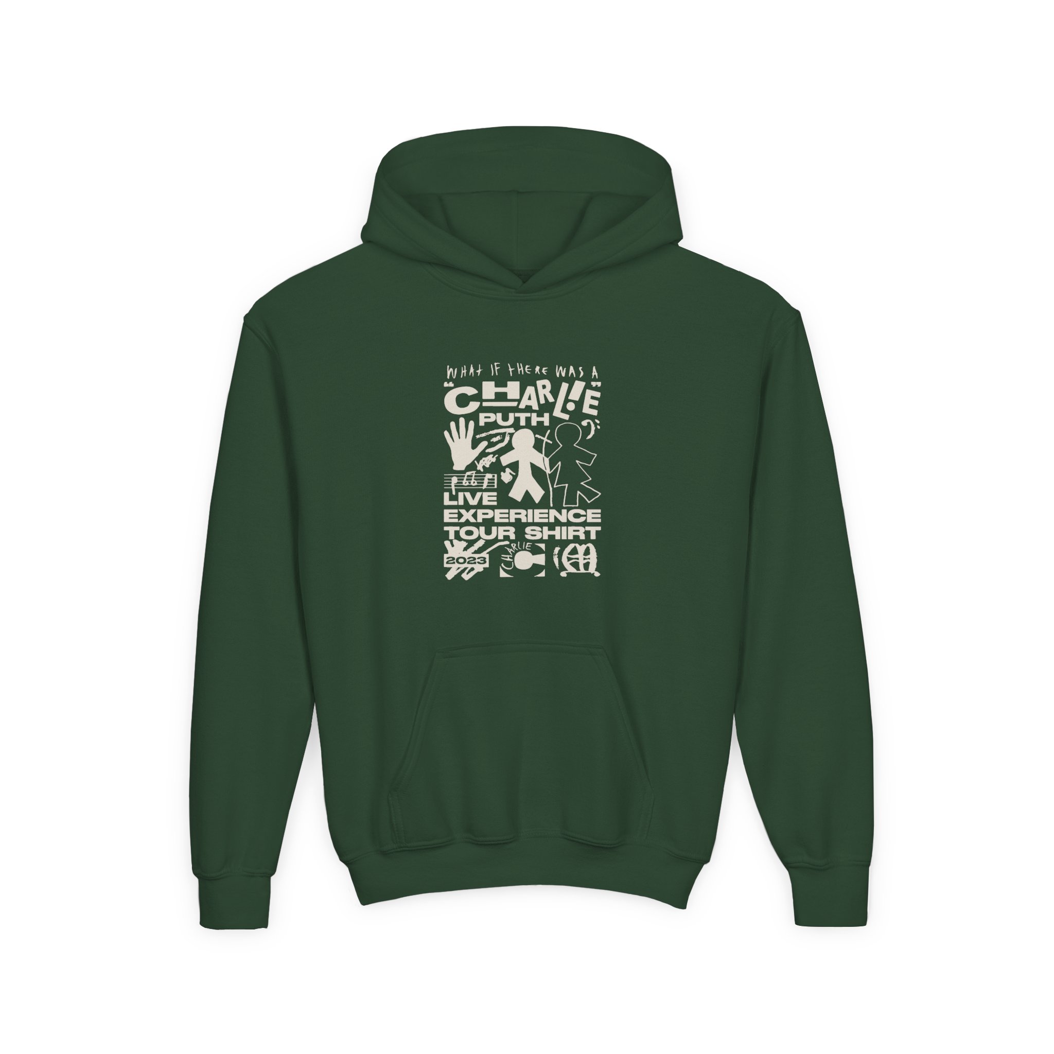 Charlie Puth What If There Was A Tour Youth Heavy Blend Hooded Sweatshirt - Image 5