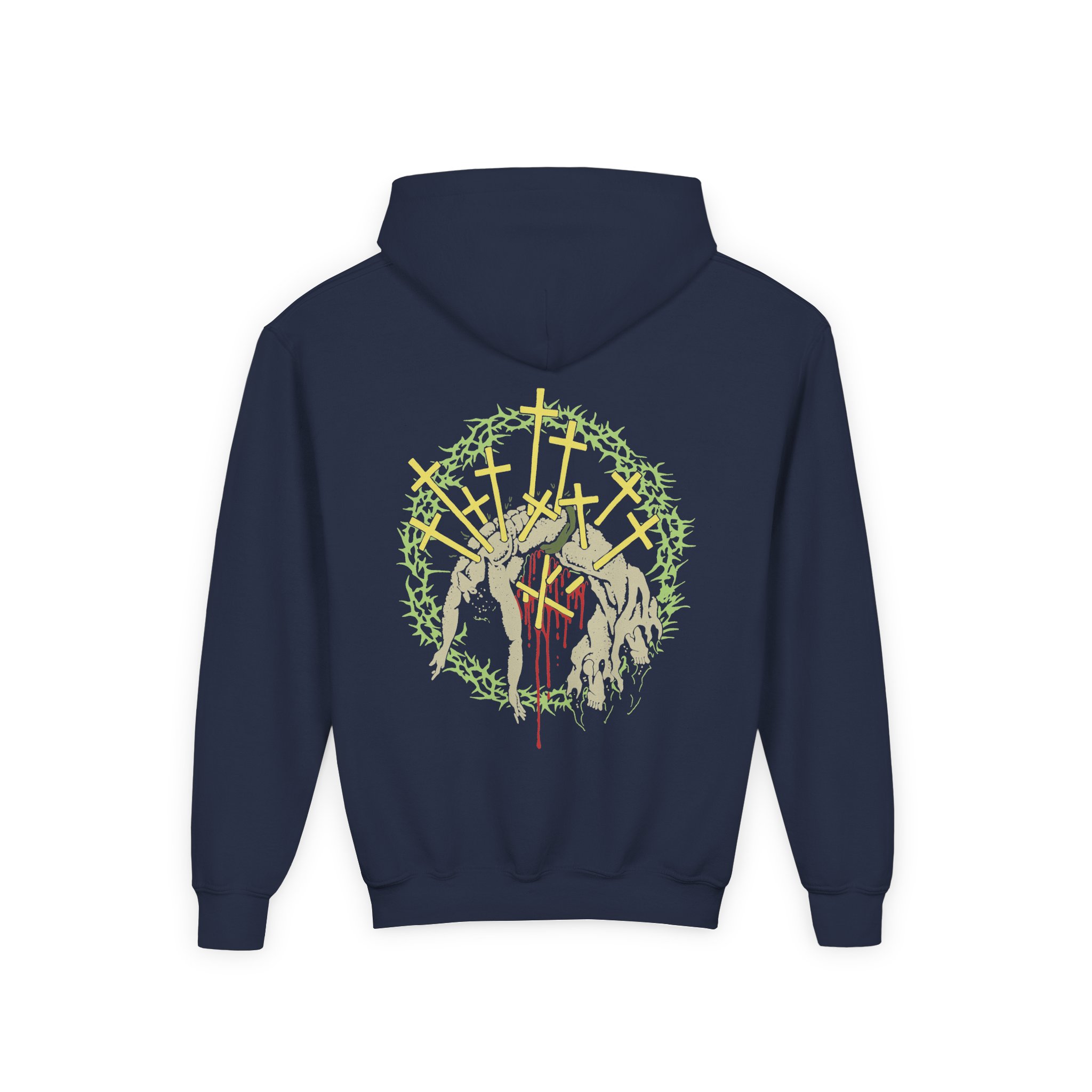 Knocked Loose Crown of Thorns Youth Heavy Blend Hooded Sweatshirt - Image 8