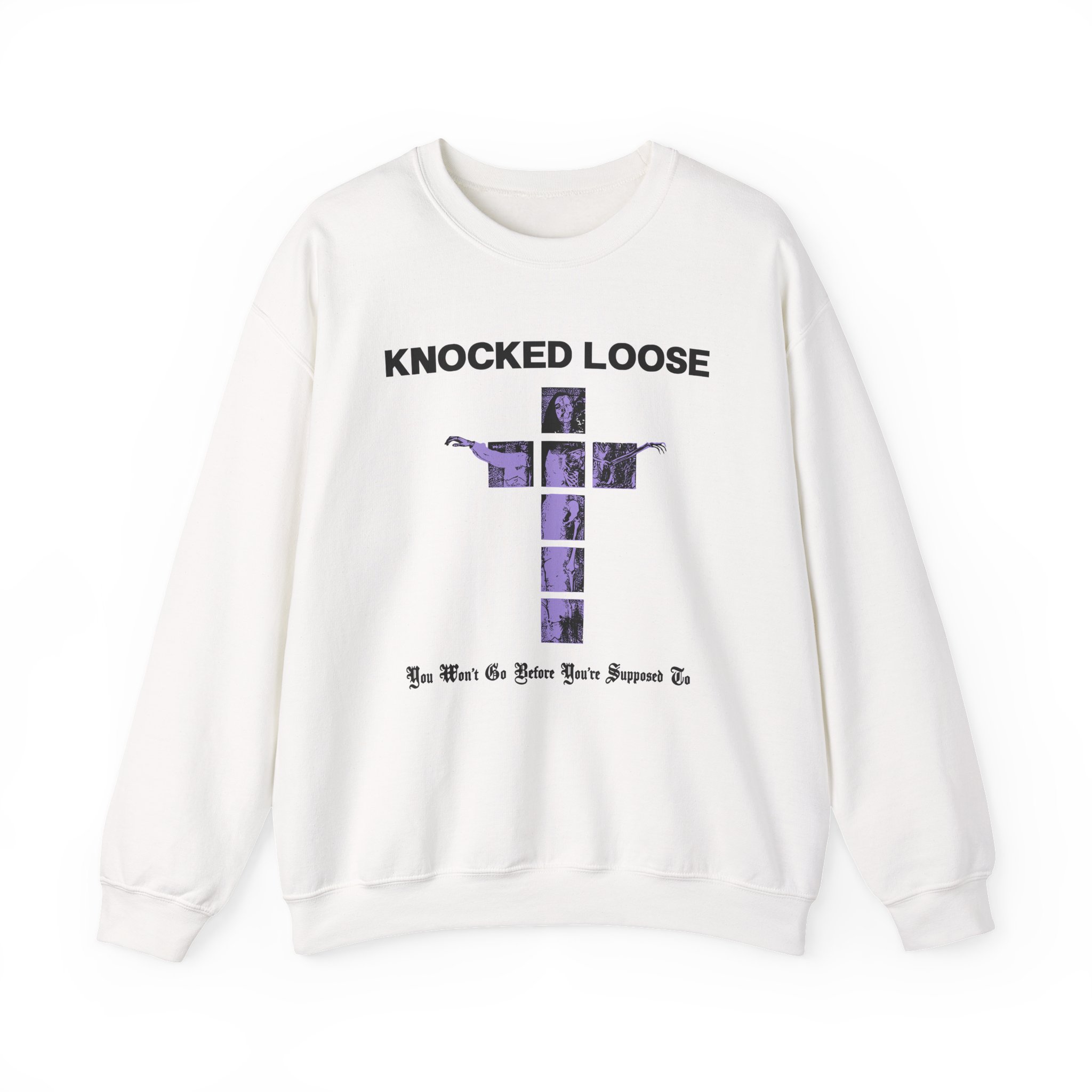 Knocked Loose Purple Cross Unisex Heavy Blend™ Crewneck Sweatshirt