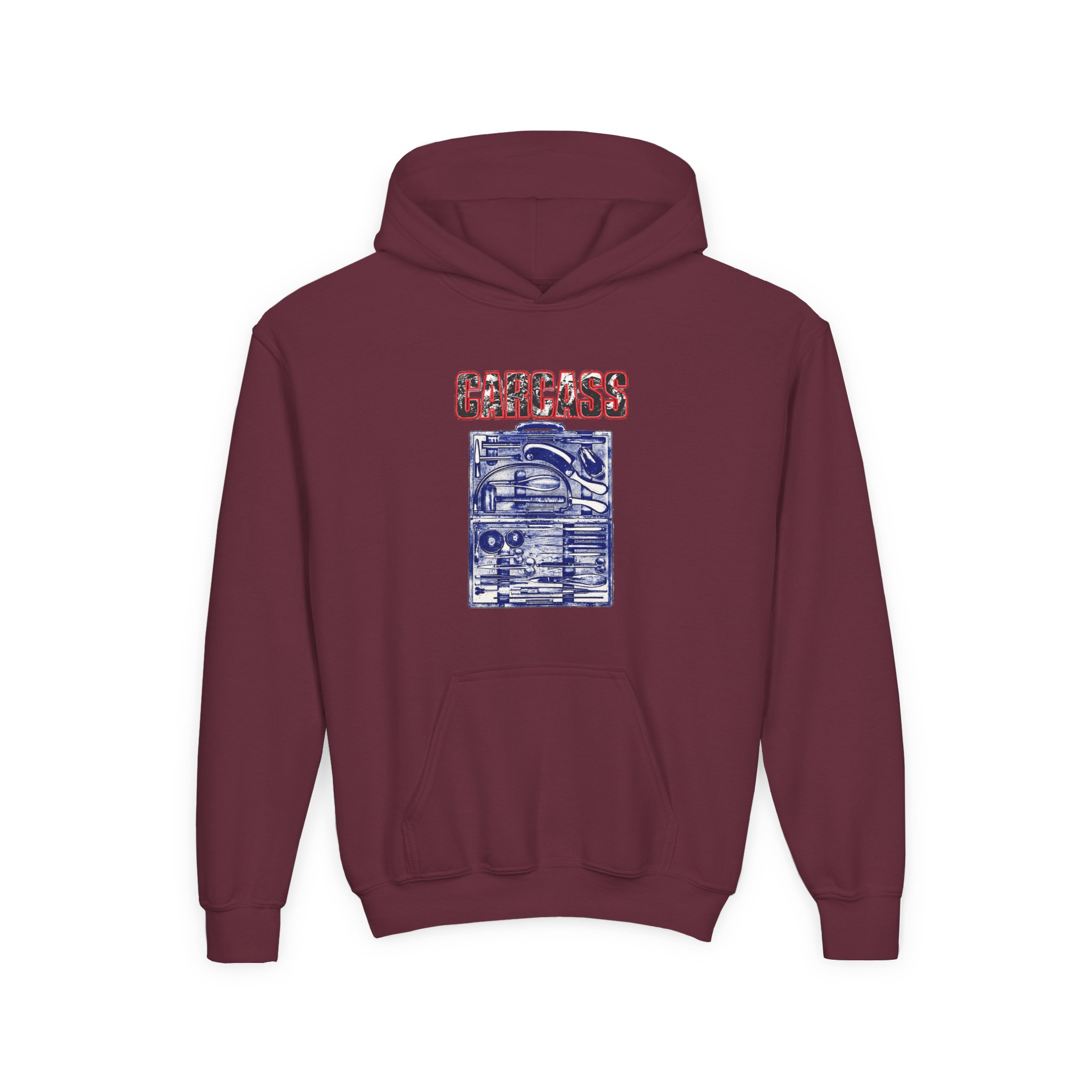 Youth Carcass Certificate of Death Heavy Blend Hooded Sweatshirt - Image 3