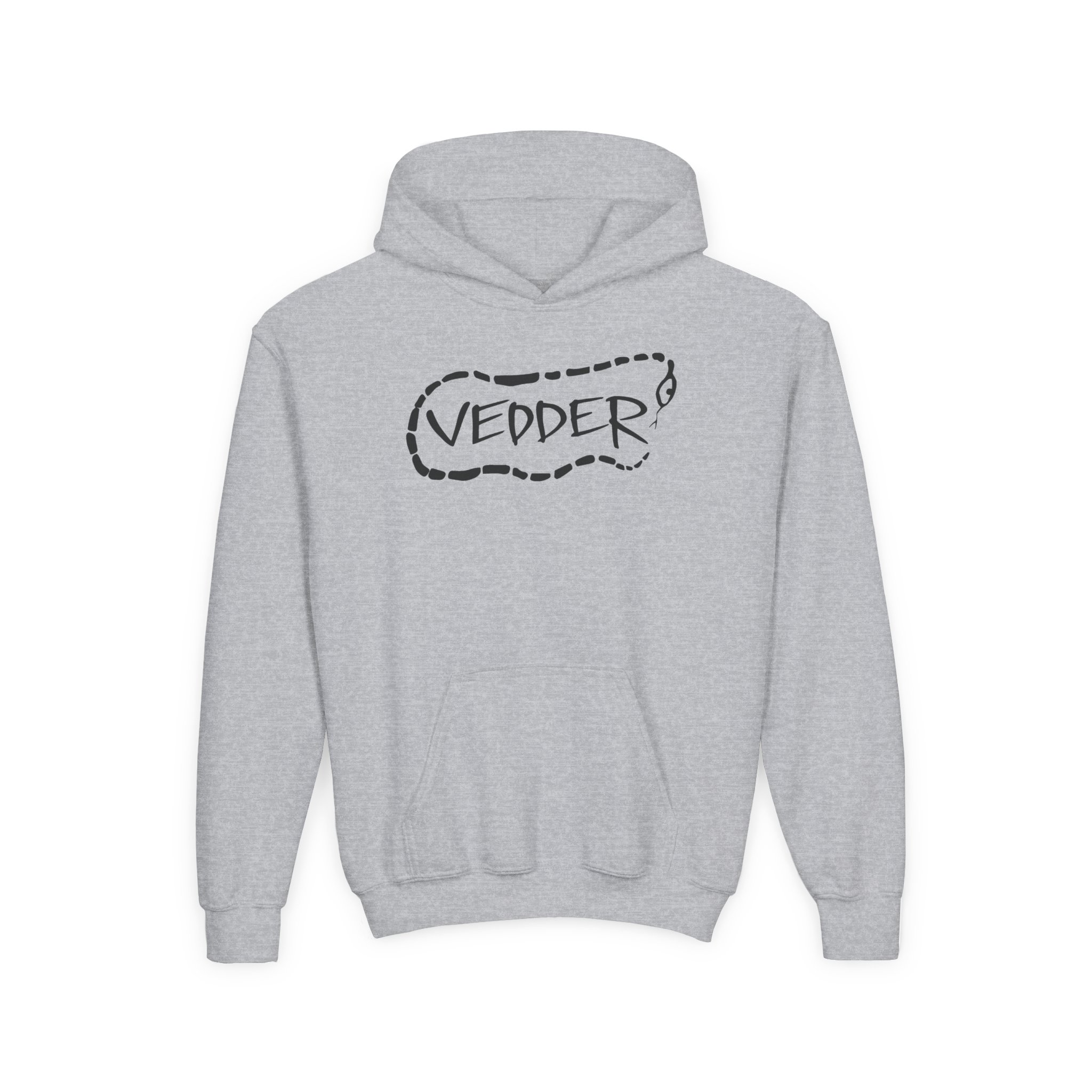 Eddie Vedder Stencil Snake Youth Heavy Blend Hooded Sweatshirt - Image 3