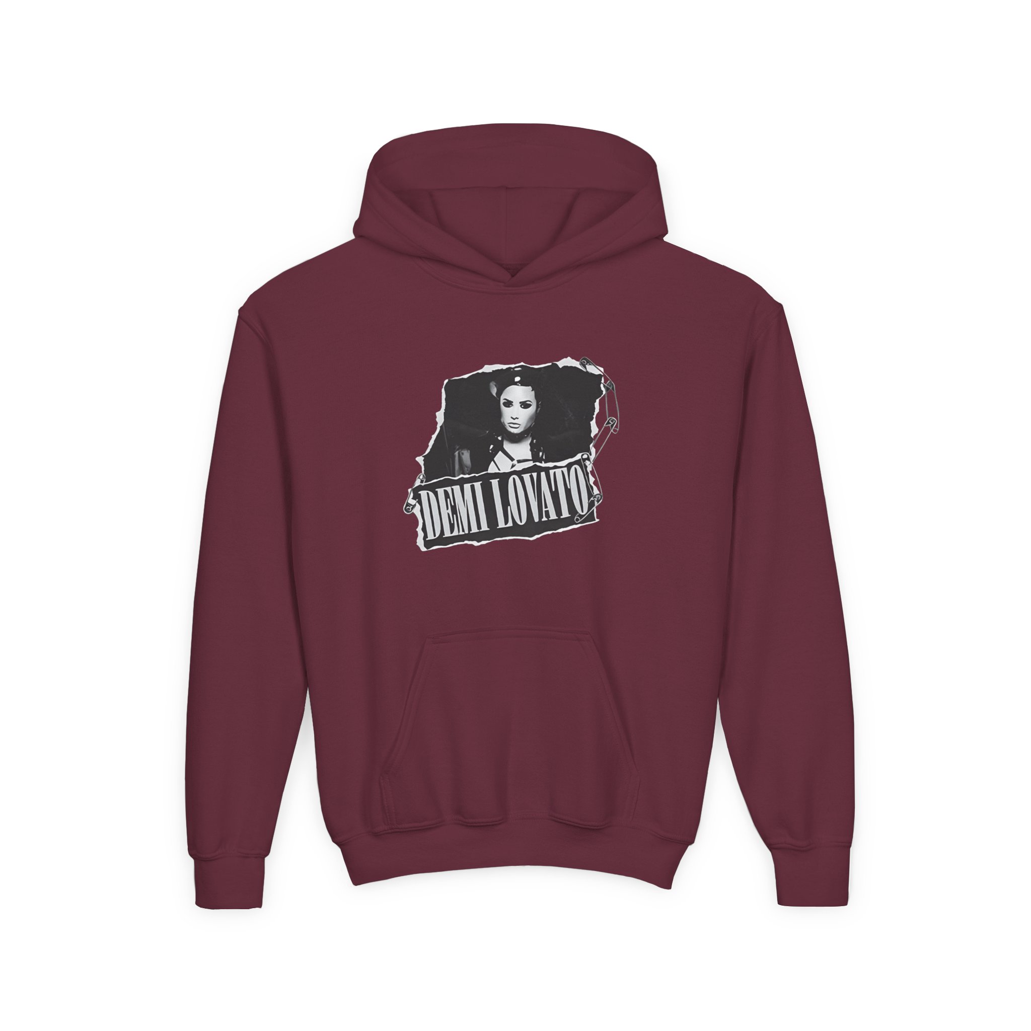 D L Ripped Photo Youth Heavy Blend Hooded Sweatshirt - Image 3