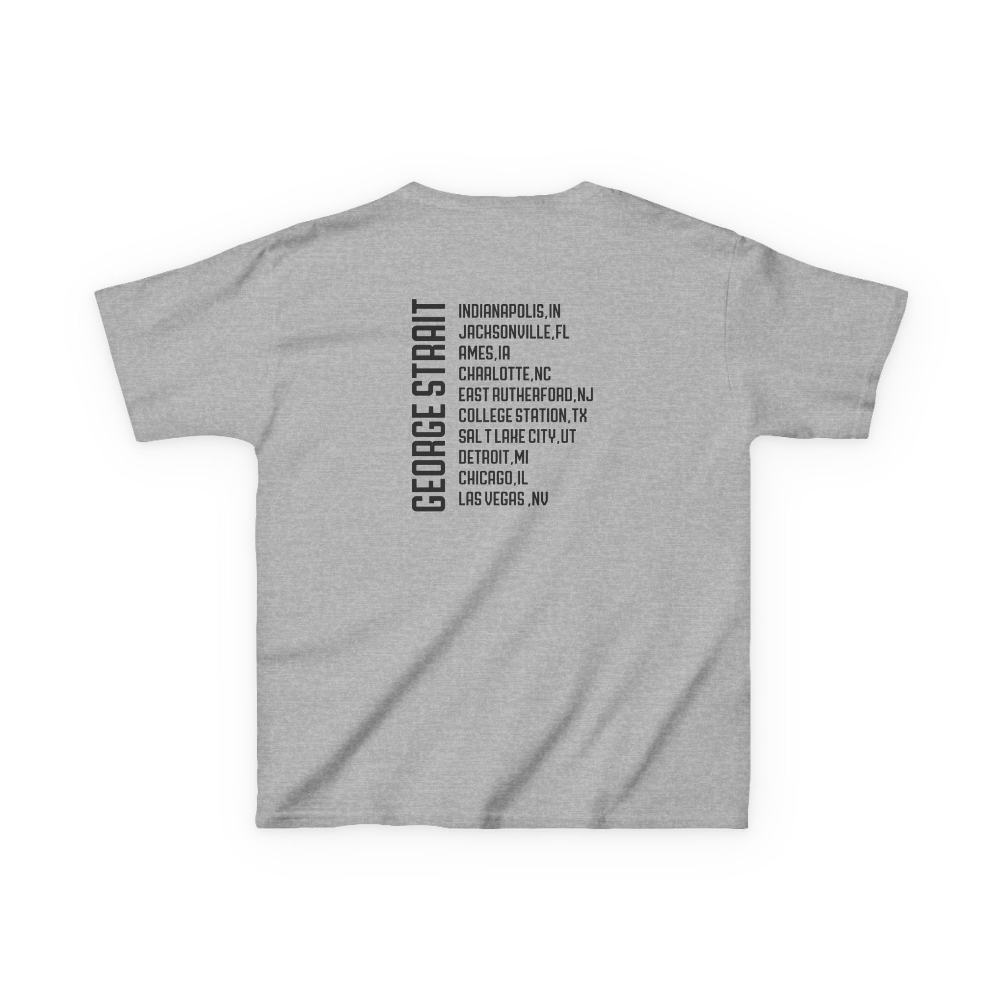 Kids George Strait Heather Denim Silhouette Heavy Cotton™ Tee - Image 6
