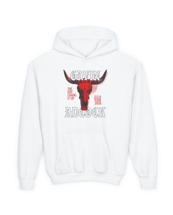 Gavin Adcock Ivory Steerhead Youth Heavy Blend Hooded Sweatshirt
