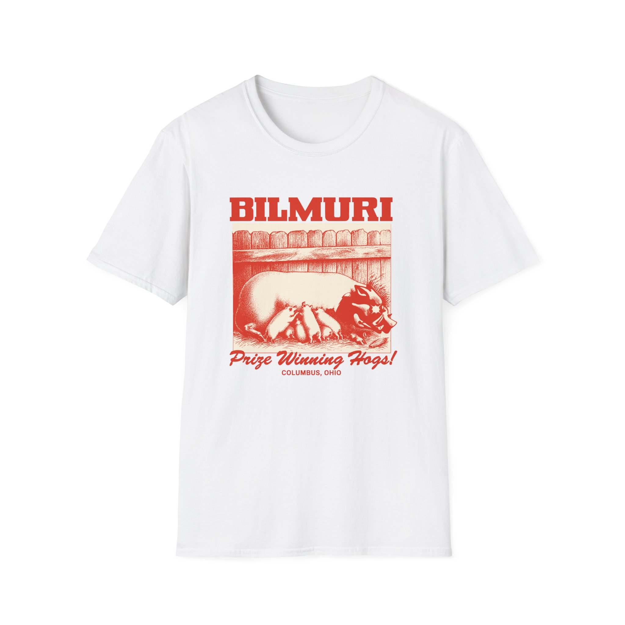 Bilmuri Prize Winning Hogs Unisex Softstyle T-Shirt - Image 3