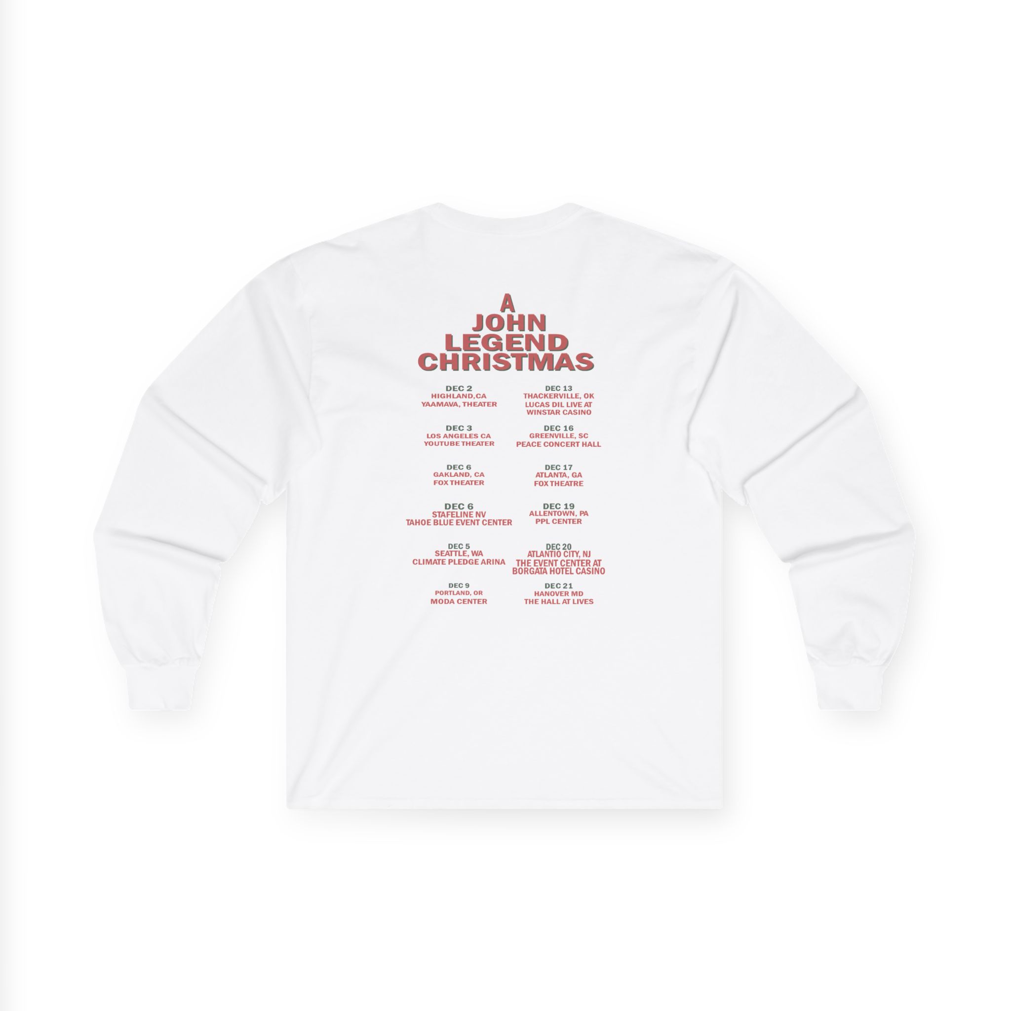 John Legend Ivory Tour Unisex Ultra Cotton Long Sleeve Tee - Image 2