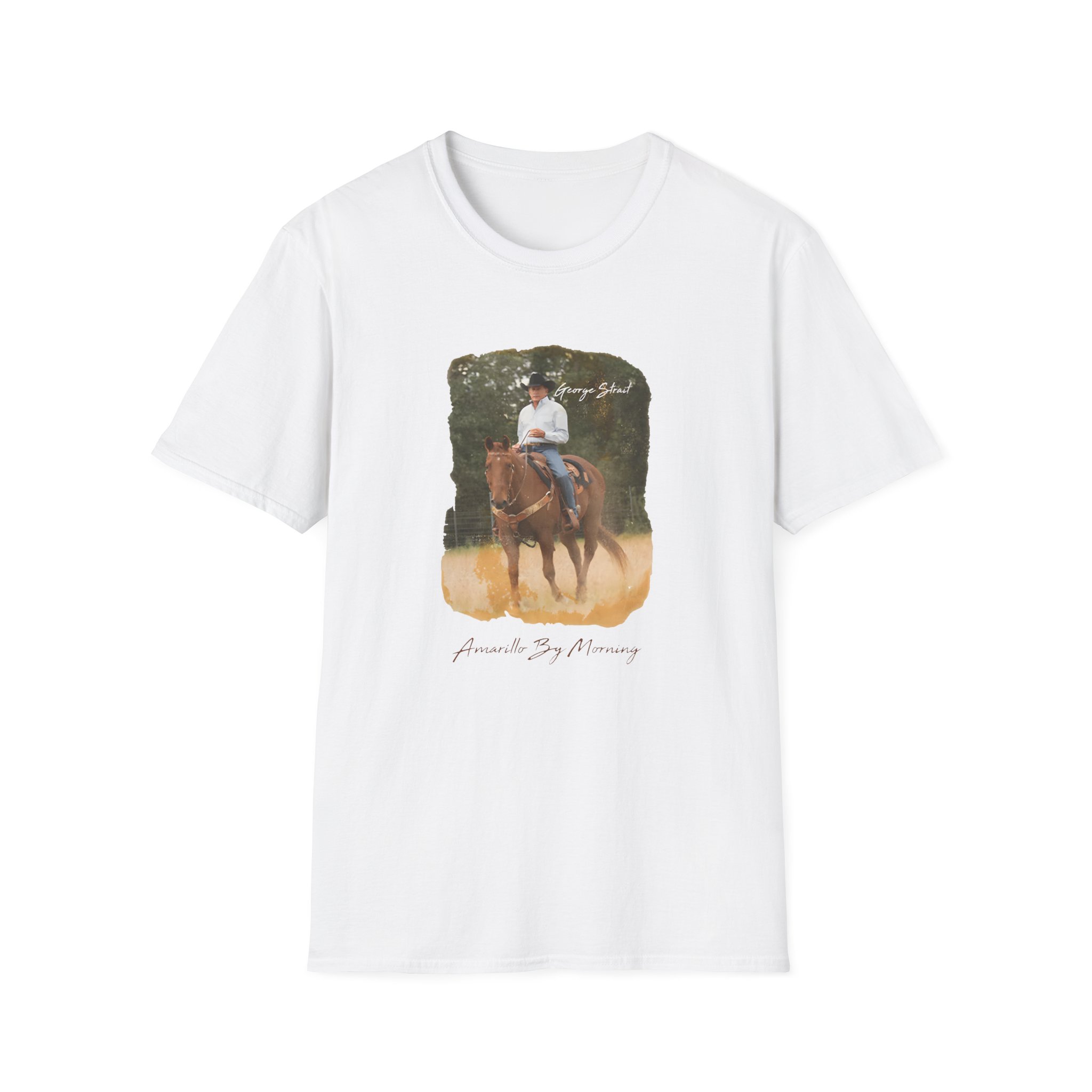 George Strait Amarillo by Morning Unisex Softstyle T-Shirt - Image 3