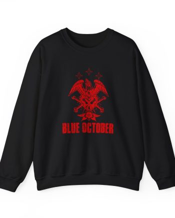 Blue October Heart Eagle Splatter  Unisex Heavy Blend™ Crewneck Sweatshirt