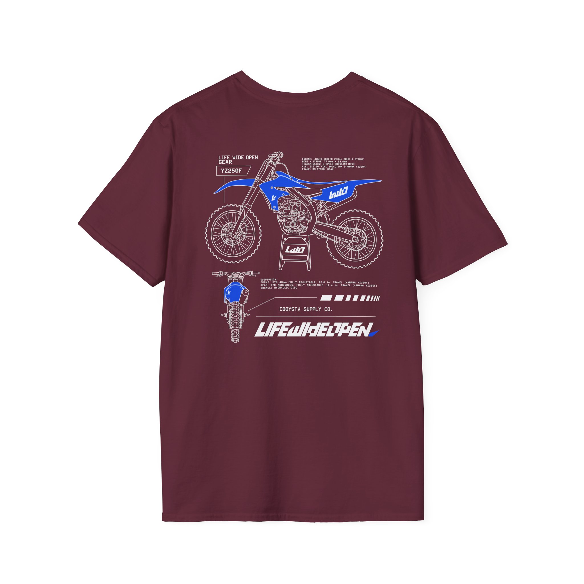Cboystv Yamaha Spec Unisex Softstyle T-Shirt - Image 4