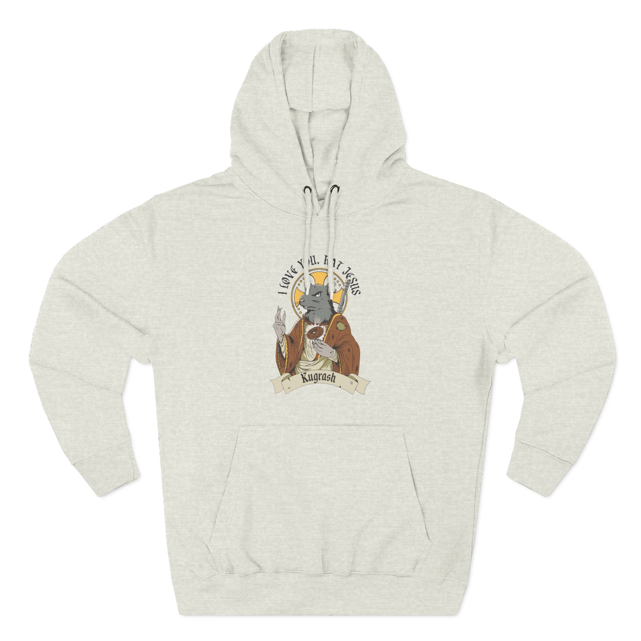Dropout Rat Jesus Three-Panel Fleece Hoodie - Image 9