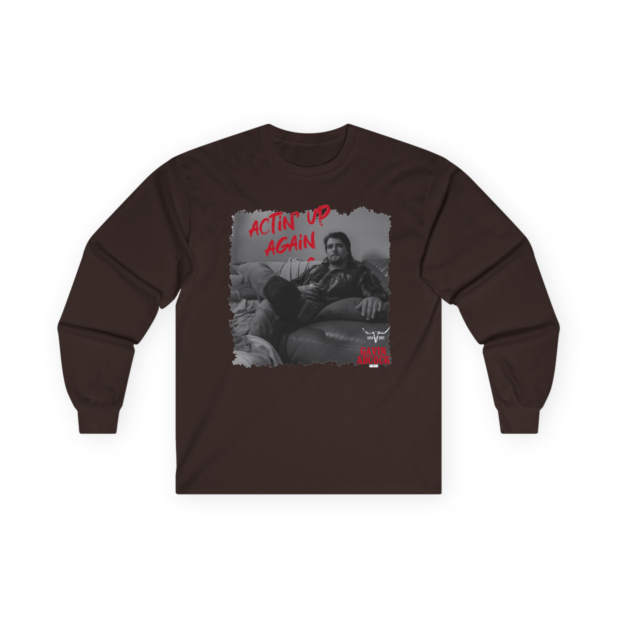 Gavin Adcock Actin' Up Again Album Unisex Ultra Cotton Long Sleeve Tee - Image 3