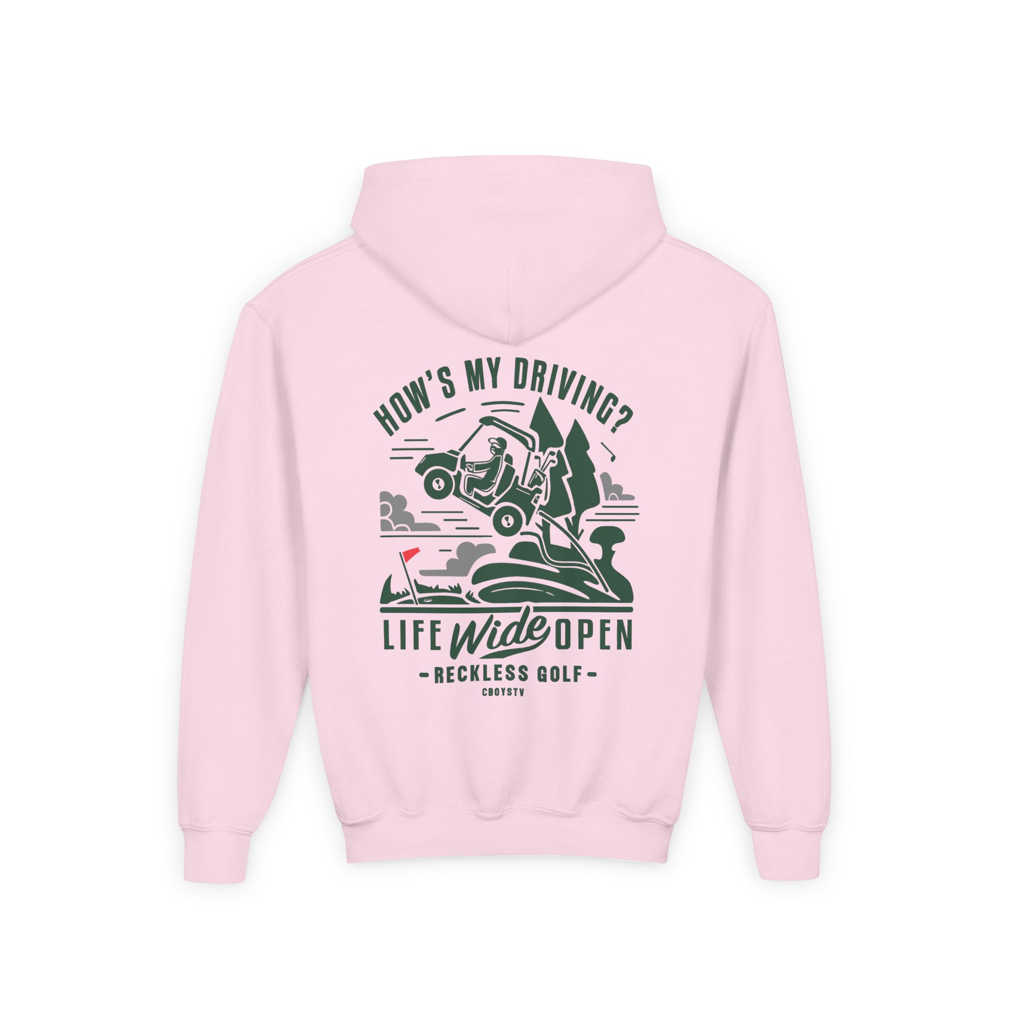 Cboystv How's My Driving Youth Heavy Blend Hooded Sweatshirt - Image 8