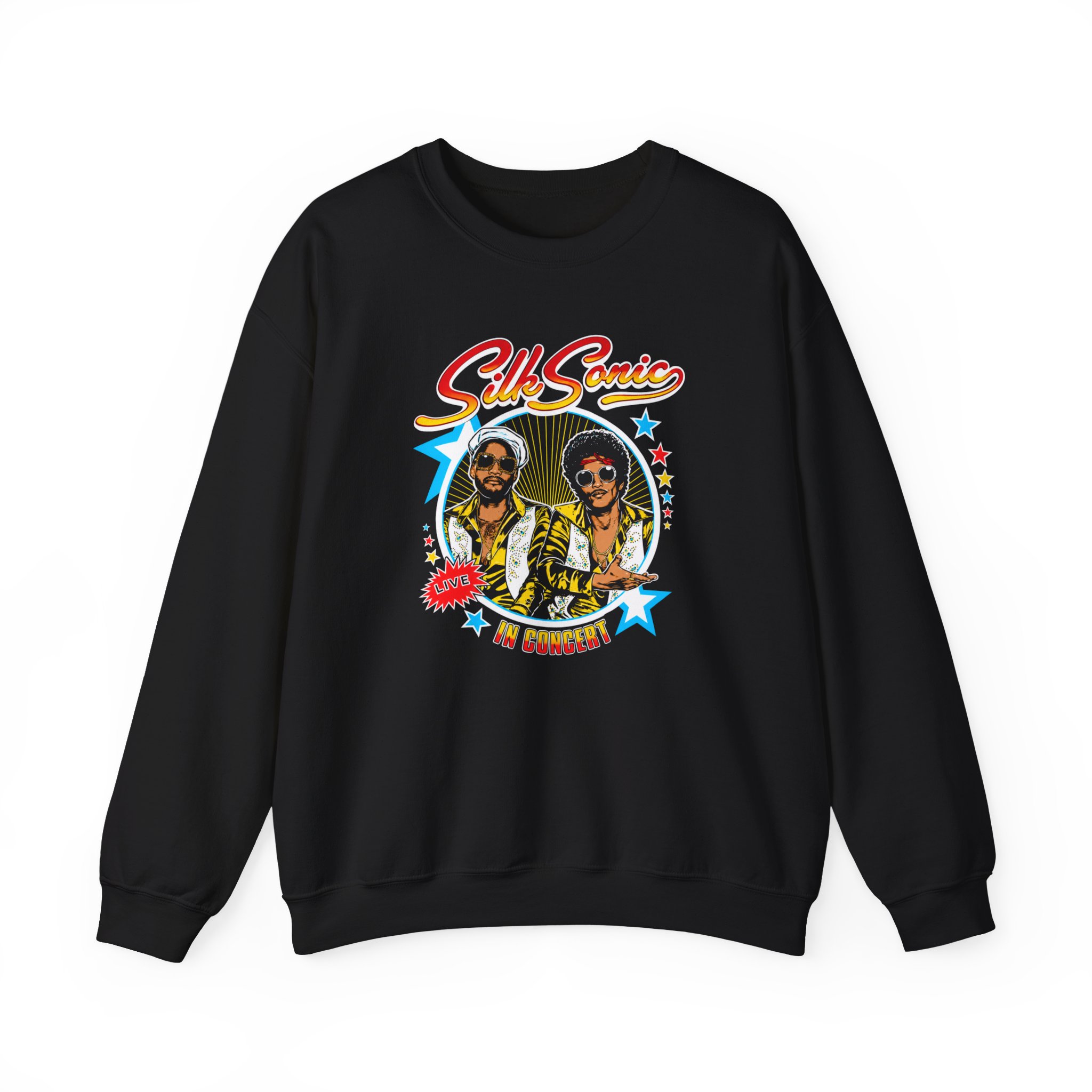 Bruno Mars Silk Sonic in Concert Unisex Heavy Blend™ Crewneck Sweatshirt