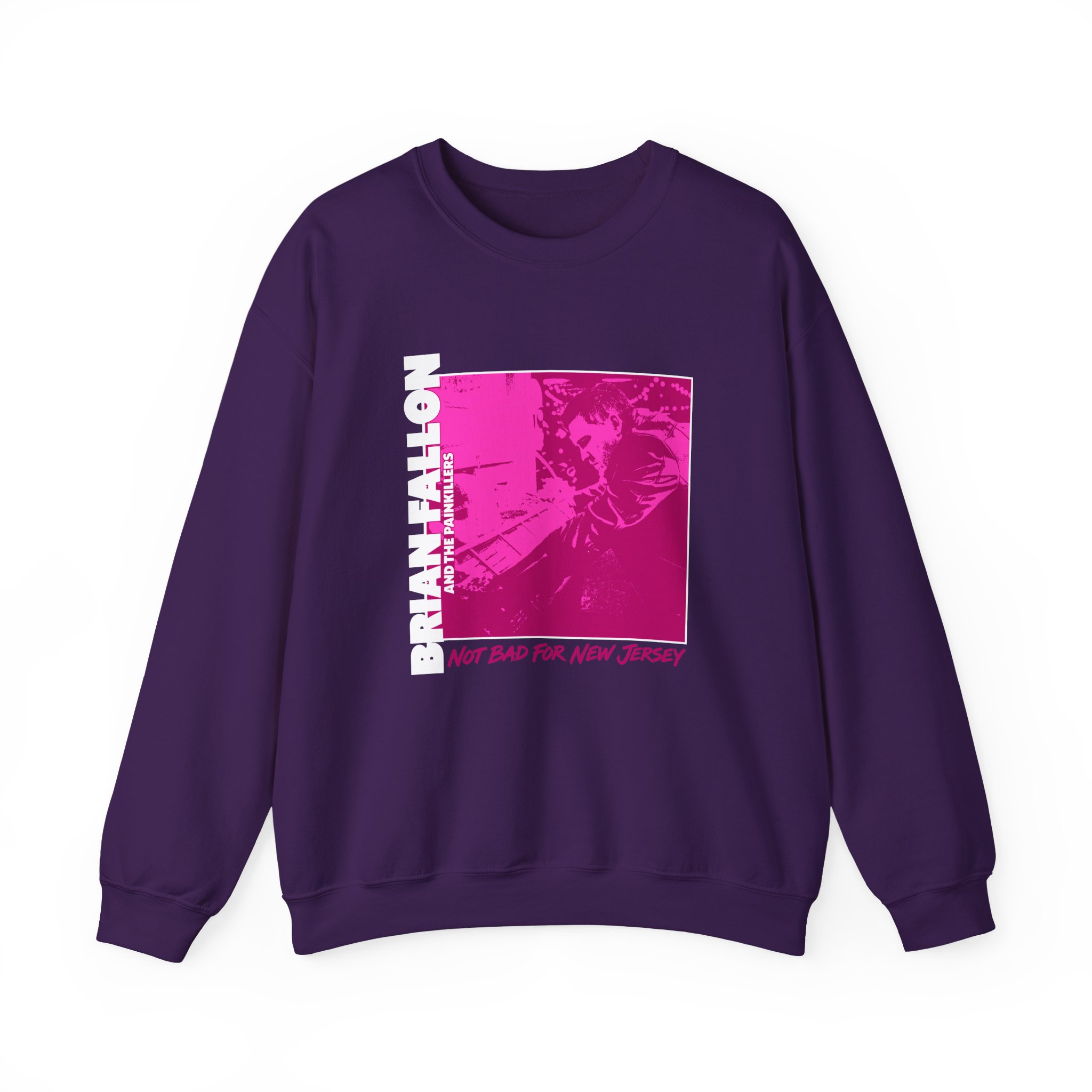 Brian Fallon Not Bad Pink Graphic Unisex Heavy Blend™ Crewneck Sweatshirt - Image 9