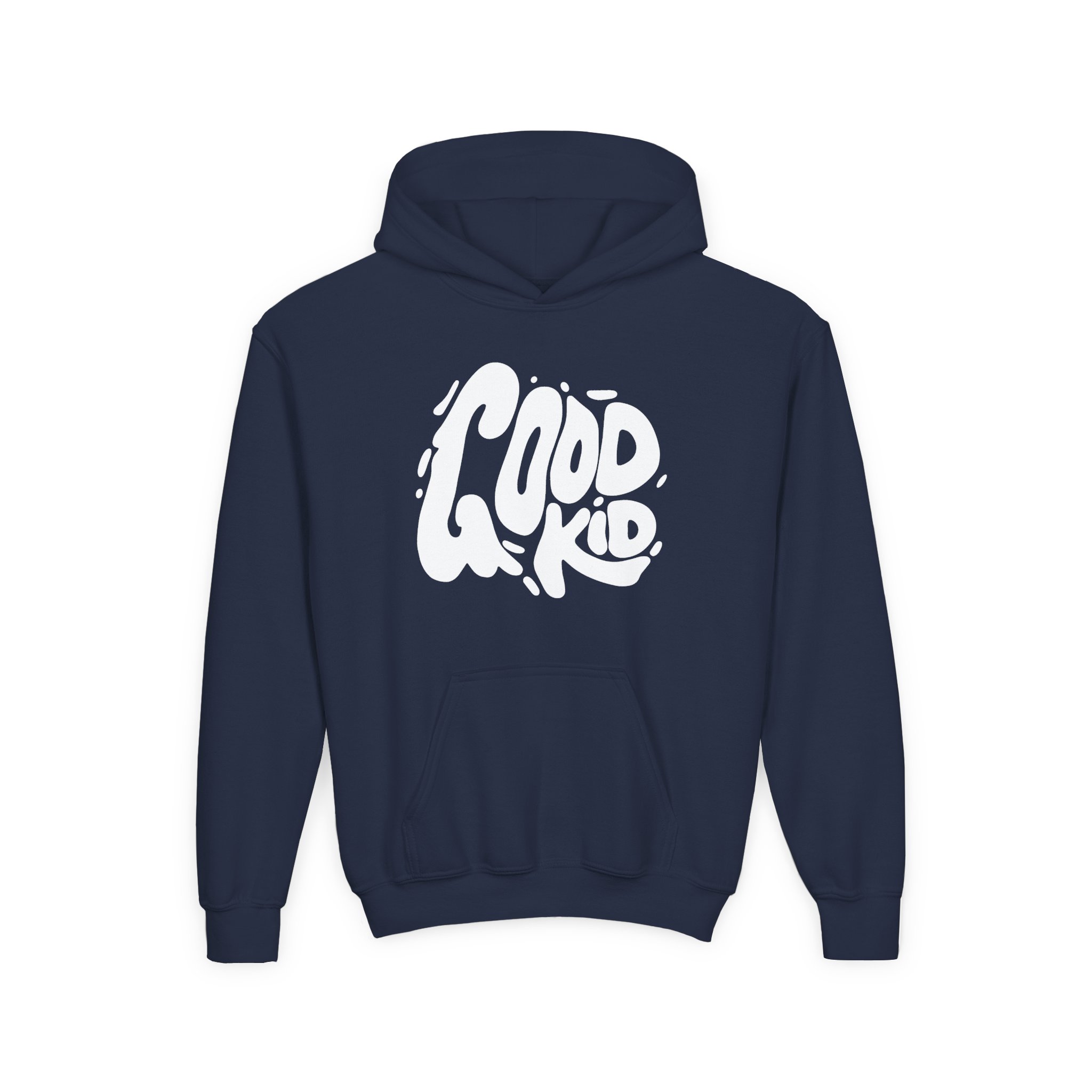 Good Kid Logo Youth Heavy Blend Hooded Sweatshirt - Image 9