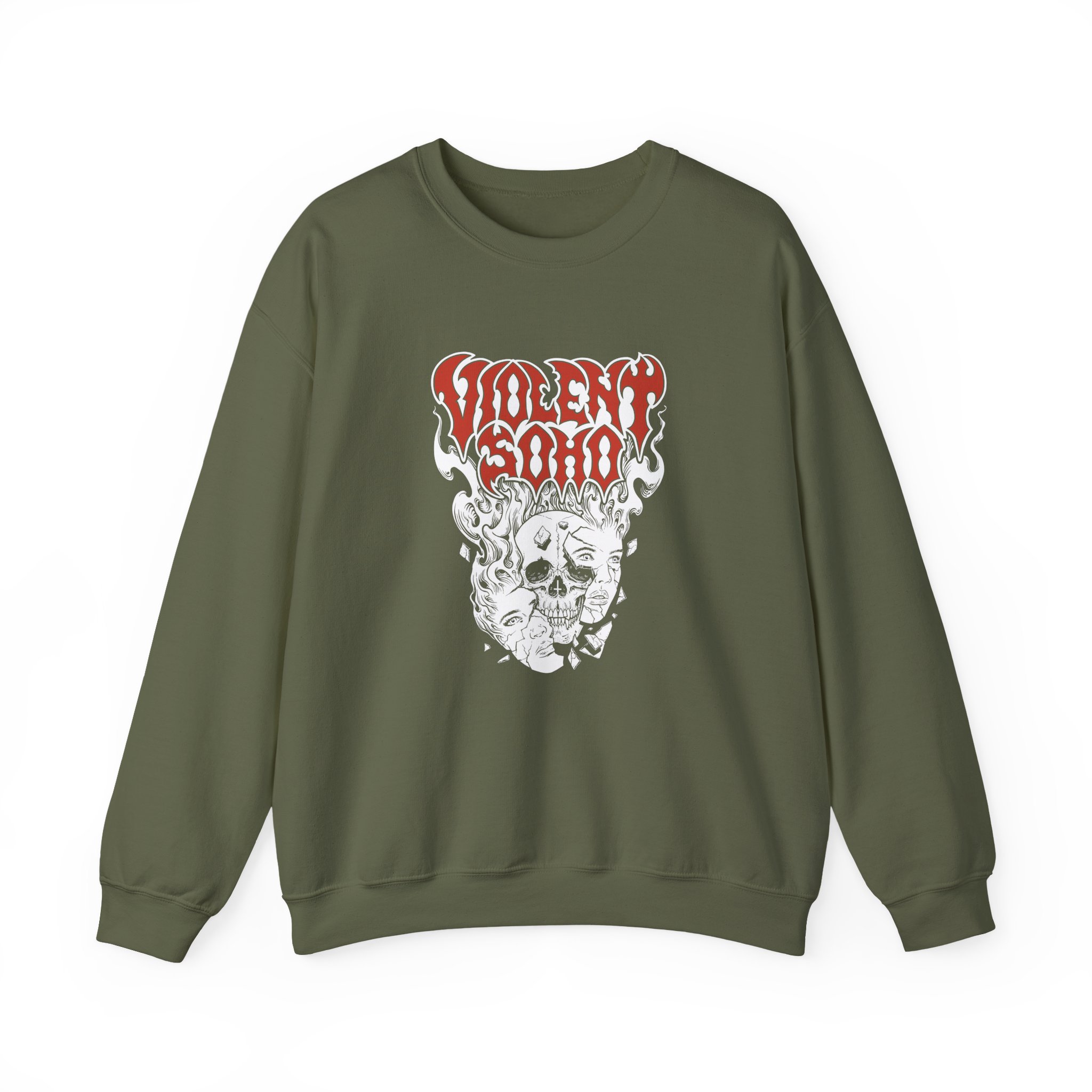 Violent Soho Murdoch Skull Unisex Heavy Blend™ Crewneck Sweatshirt - Image 7