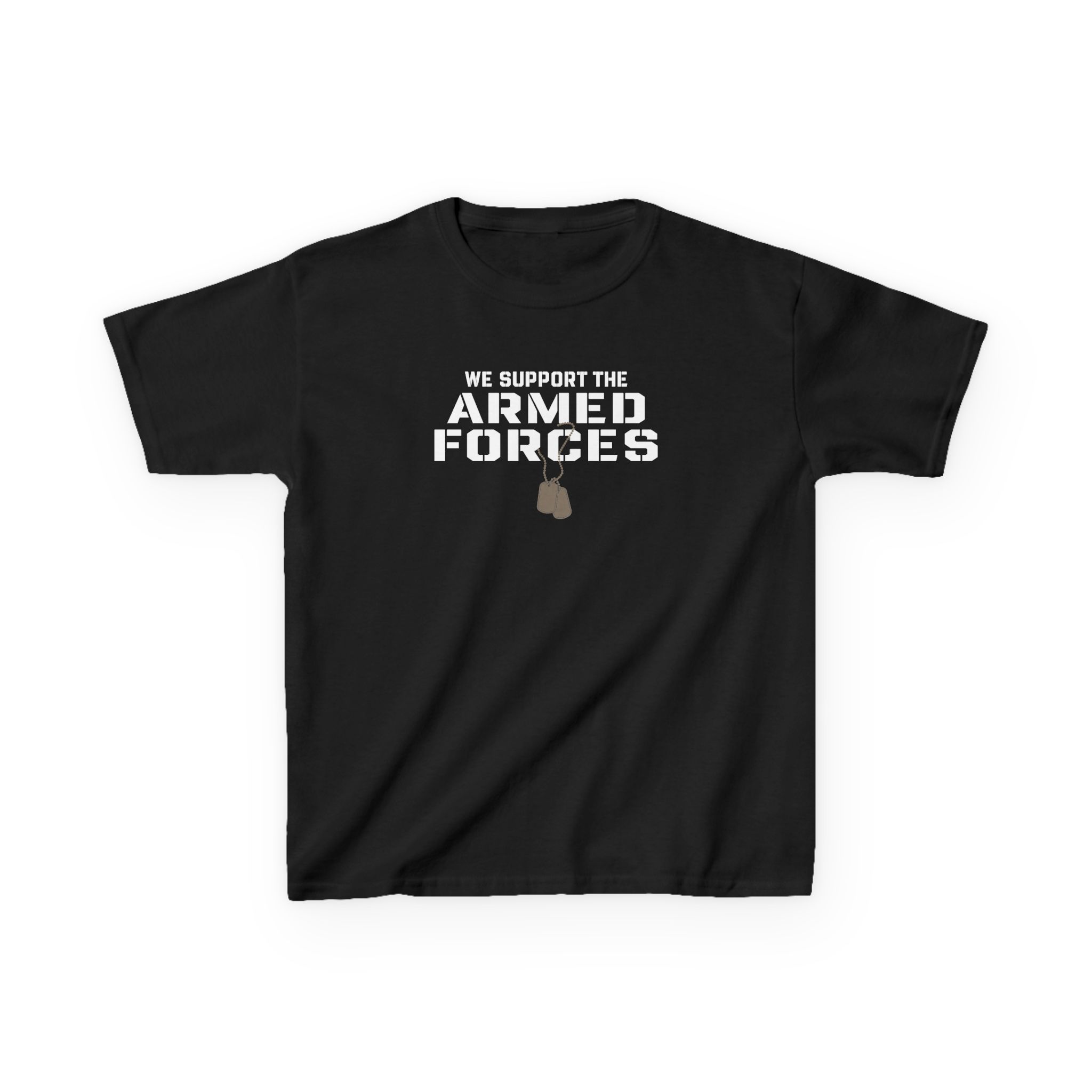 Valuetainment We Support the Armed Forces Kids Heavy Cotton™ Tee - Image 3