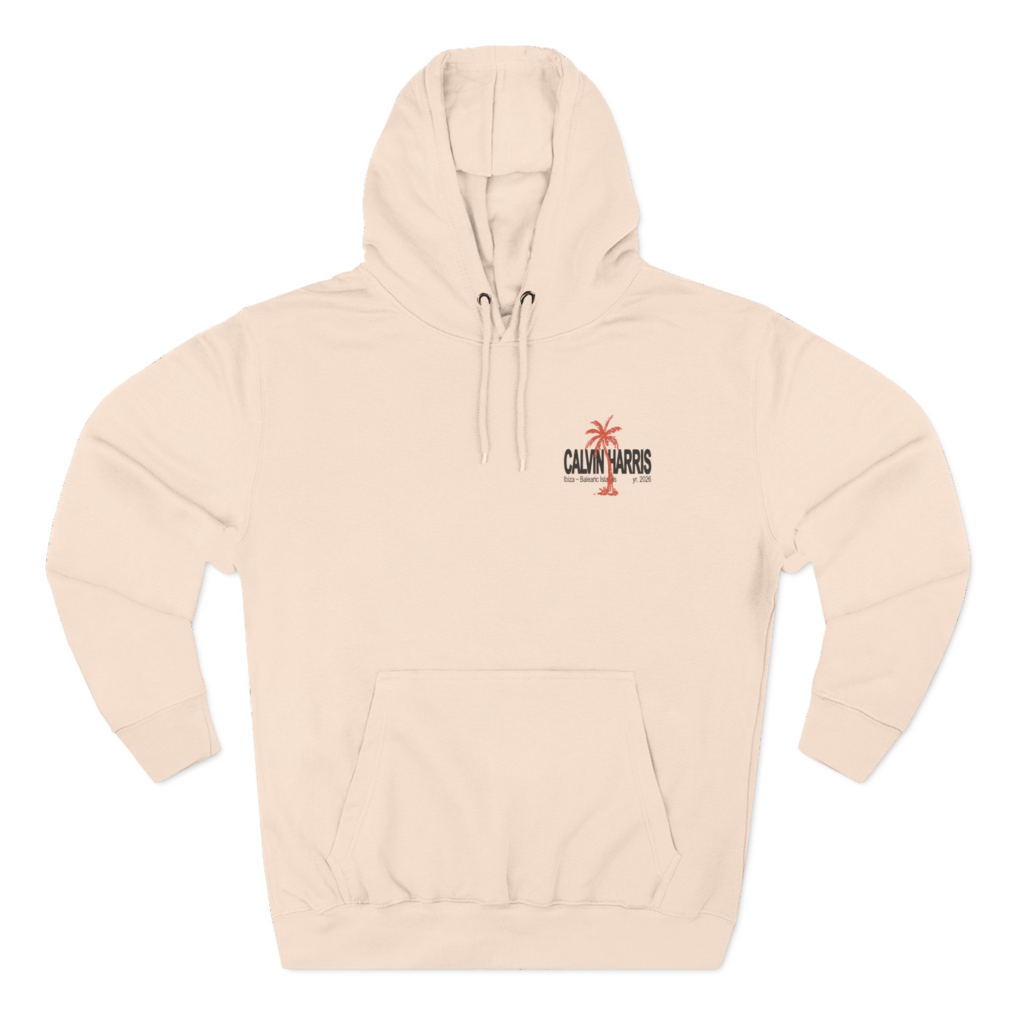 Calvin Harris Ecru Palm Three-Panel Fleece Hoodie - Image 7