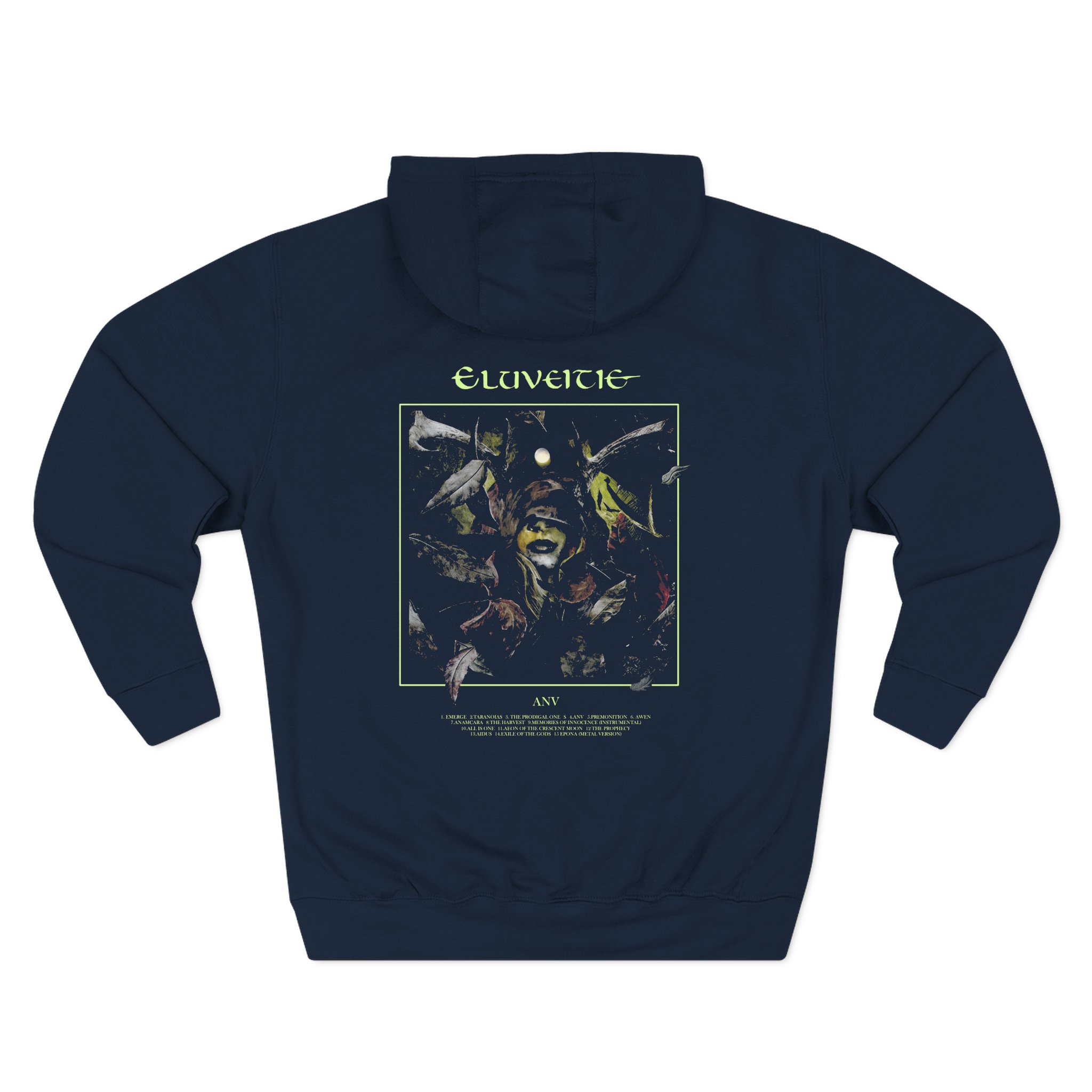 Eluveitie Leaves Three-Panel Fleece Hoodie - Image 6