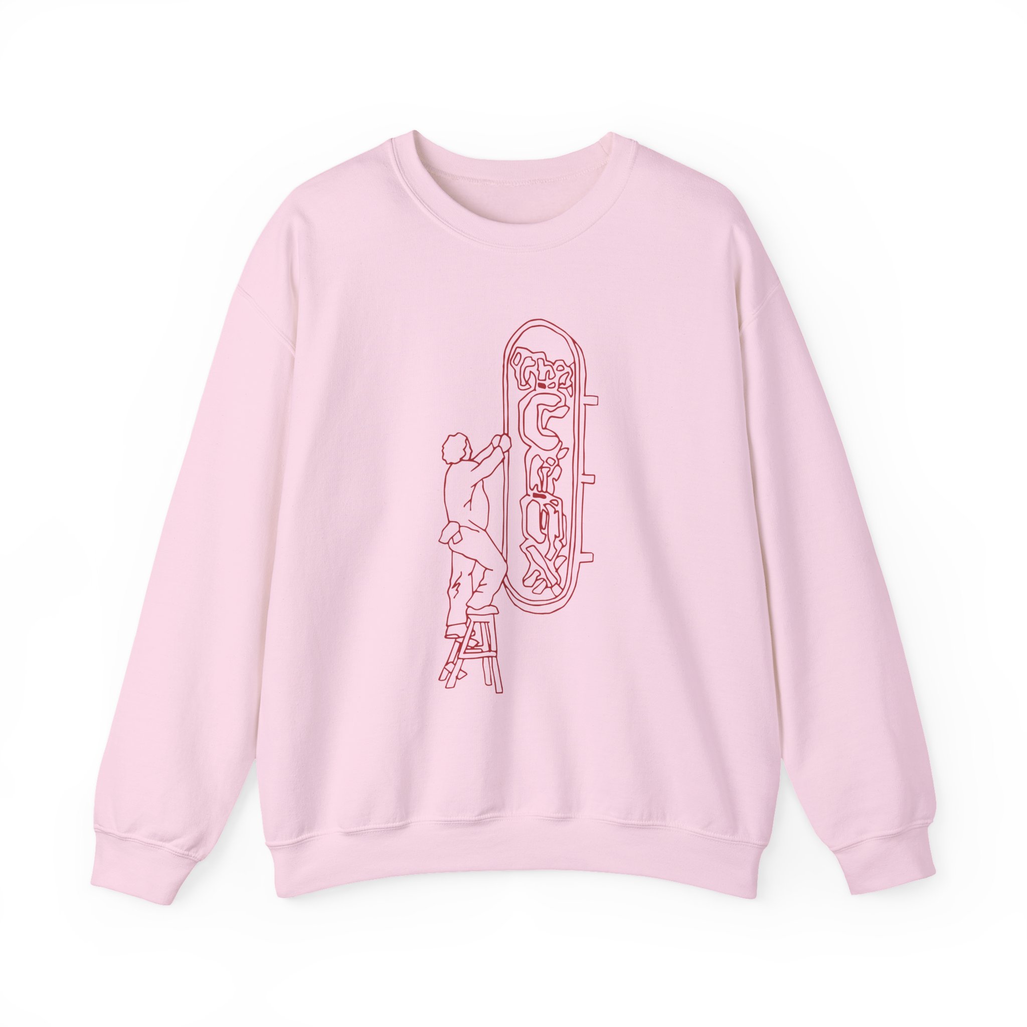 Djo The Crux Sign Ringer Unisex Heavy Blend™ Crewneck Sweatshirt - Image 9