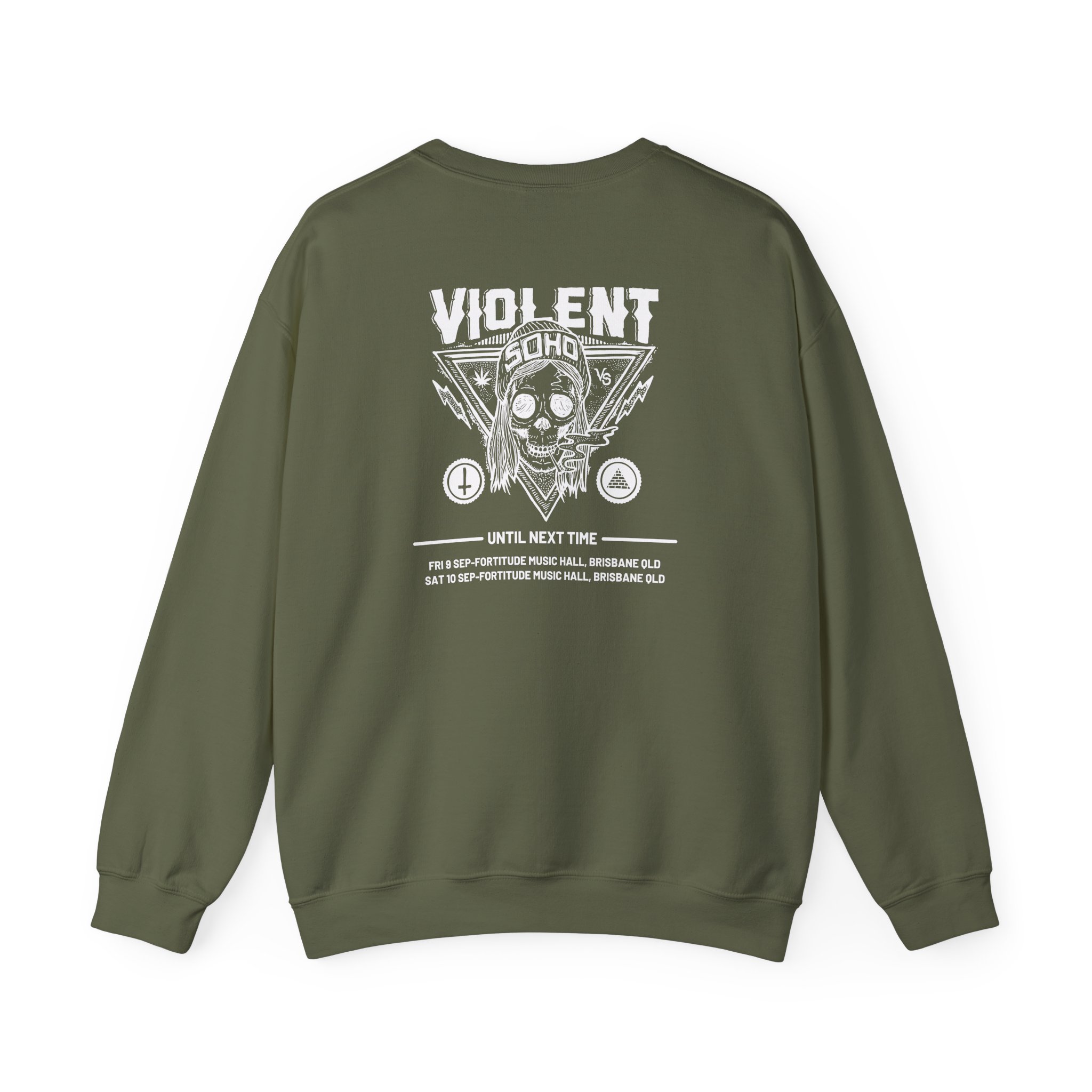 Violent Soho Until Next Time Blazin' Skull Unisex Heavy Blend™ Crewneck Sweatshirt - Image 8