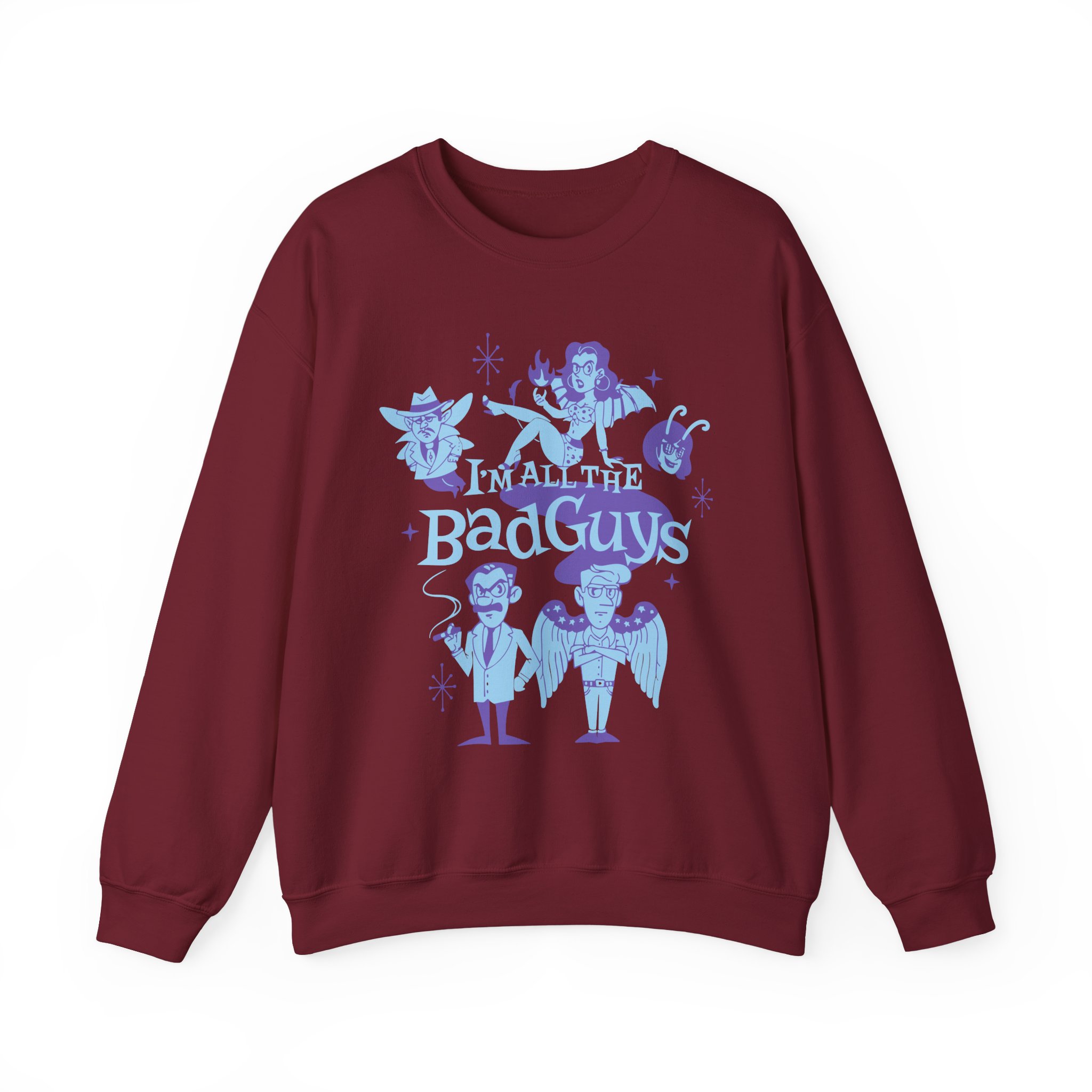 Dropout I'm All The Bad Guys Unisex Heavy Blend™ Crewneck Sweatshirt - Image 11