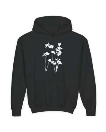 AG petal blurred flowers Youth Heavy Blend Hooded Sweatshirt