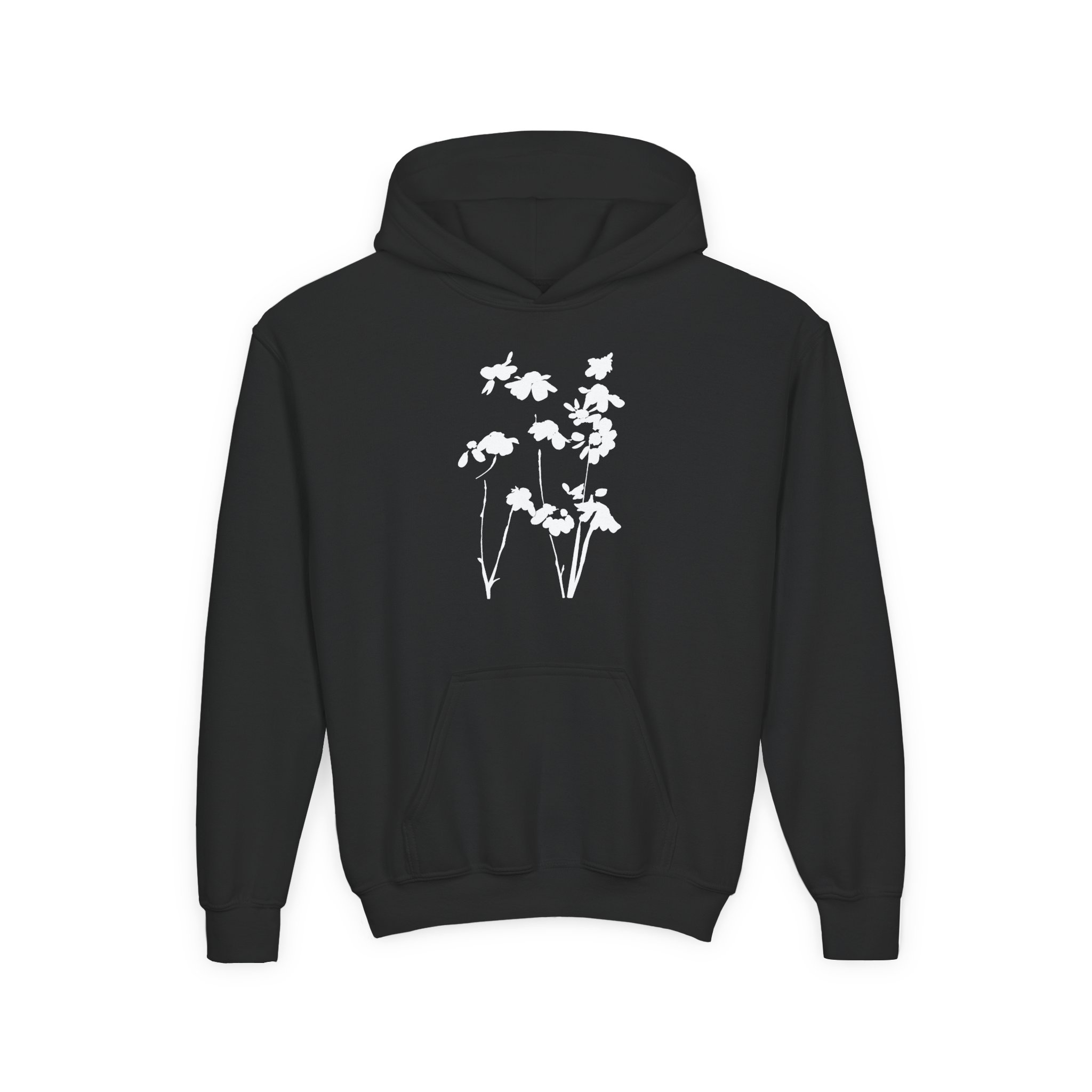 AG petal blurred flowers Youth Heavy Blend Hooded Sweatshirt