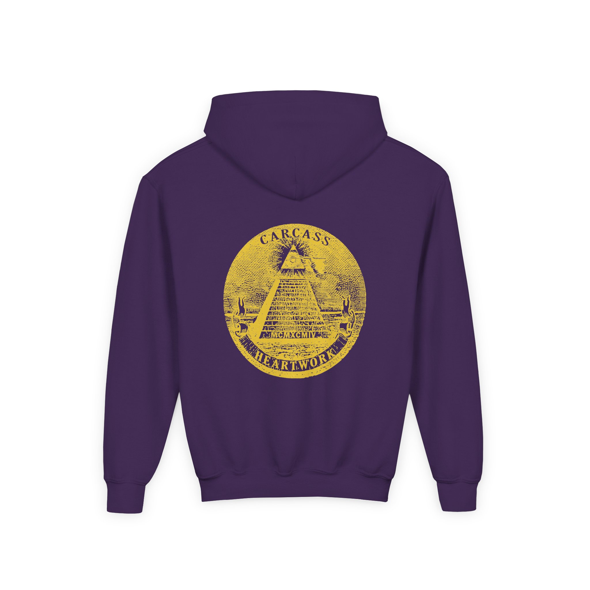 Youth Carcass Heartwork Heavy Blend Hooded Sweatshirt - Image 8