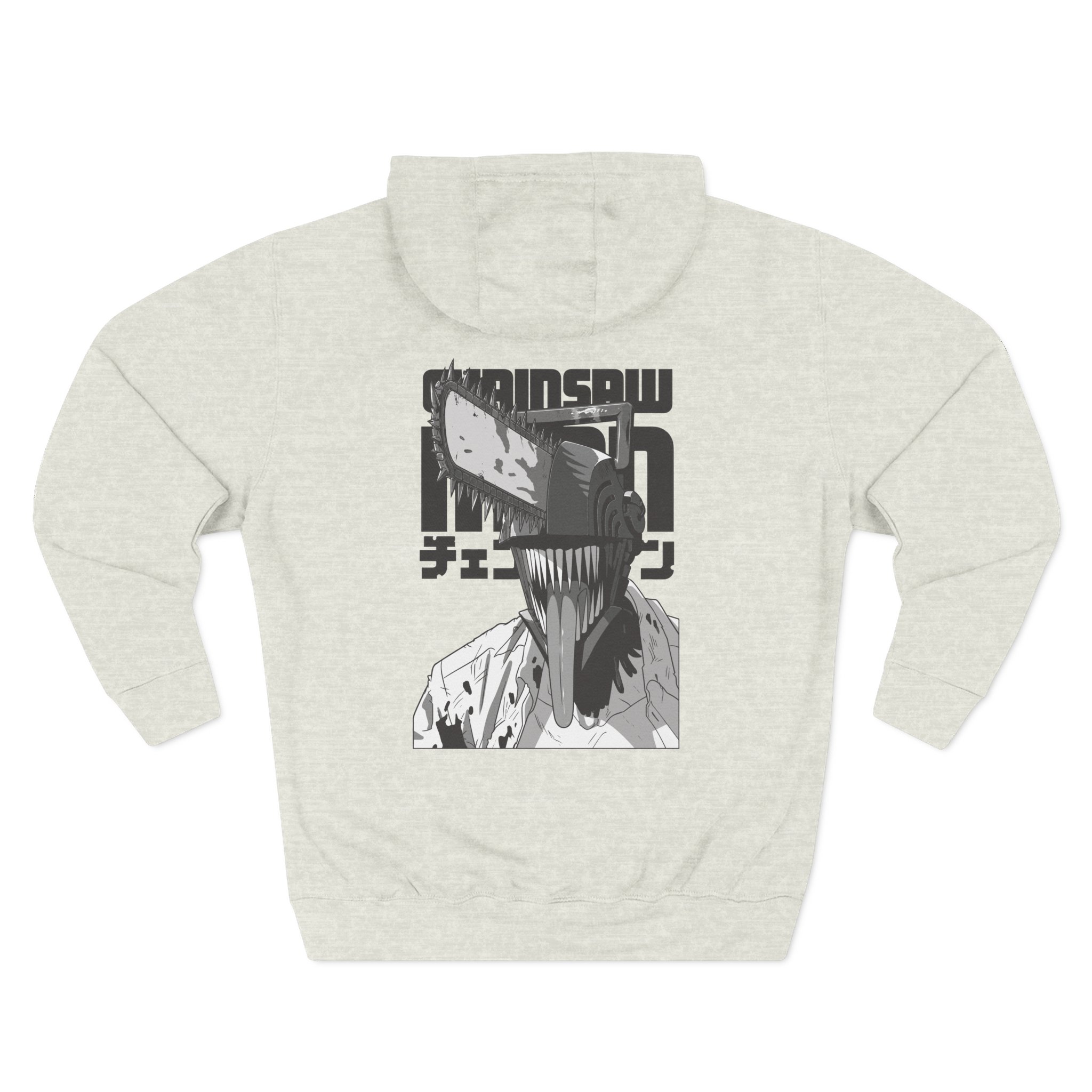 Chainsaw Man Bordeaux Smile Three-Panel Fleece Hoodie - Image 12