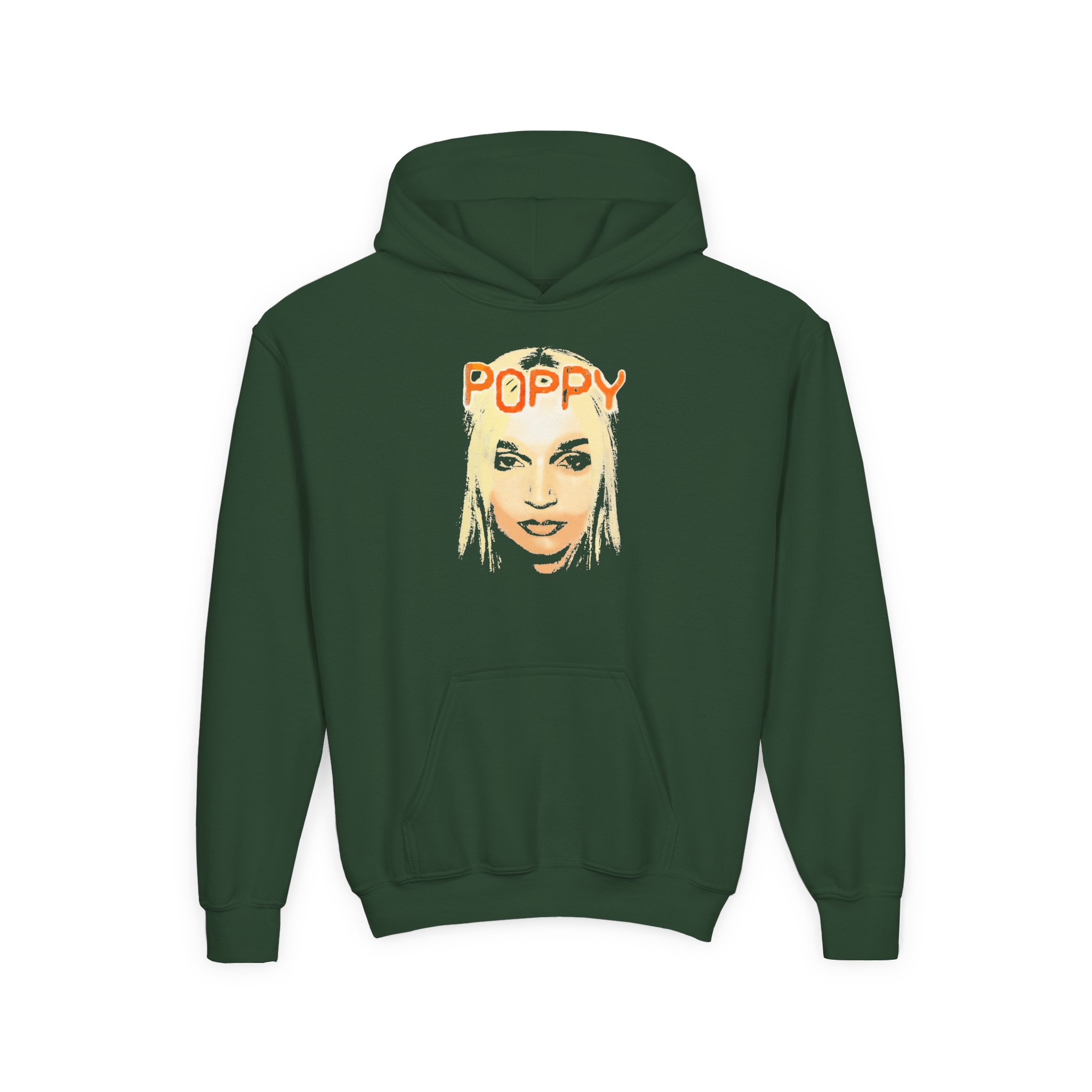 Poppy Demons Youth Heavy Blend Hooded Sweatshirt - Image 3
