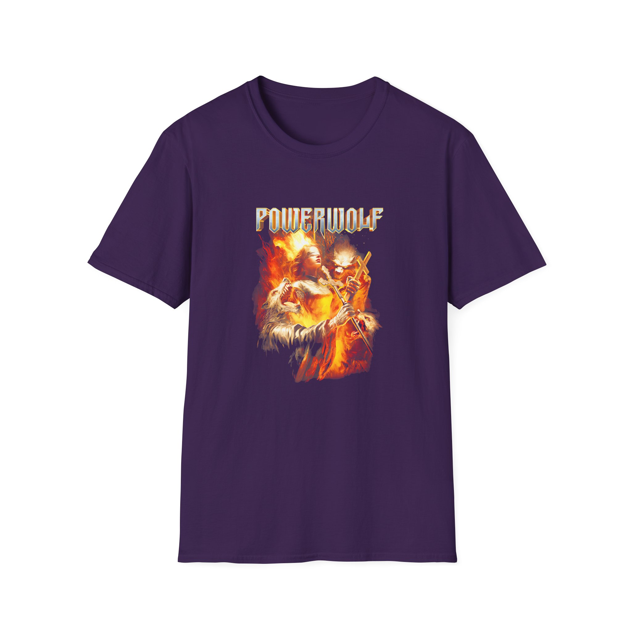 Powerwolf Joan of Arc Unisex Softstyle T-Shirt - Image 7