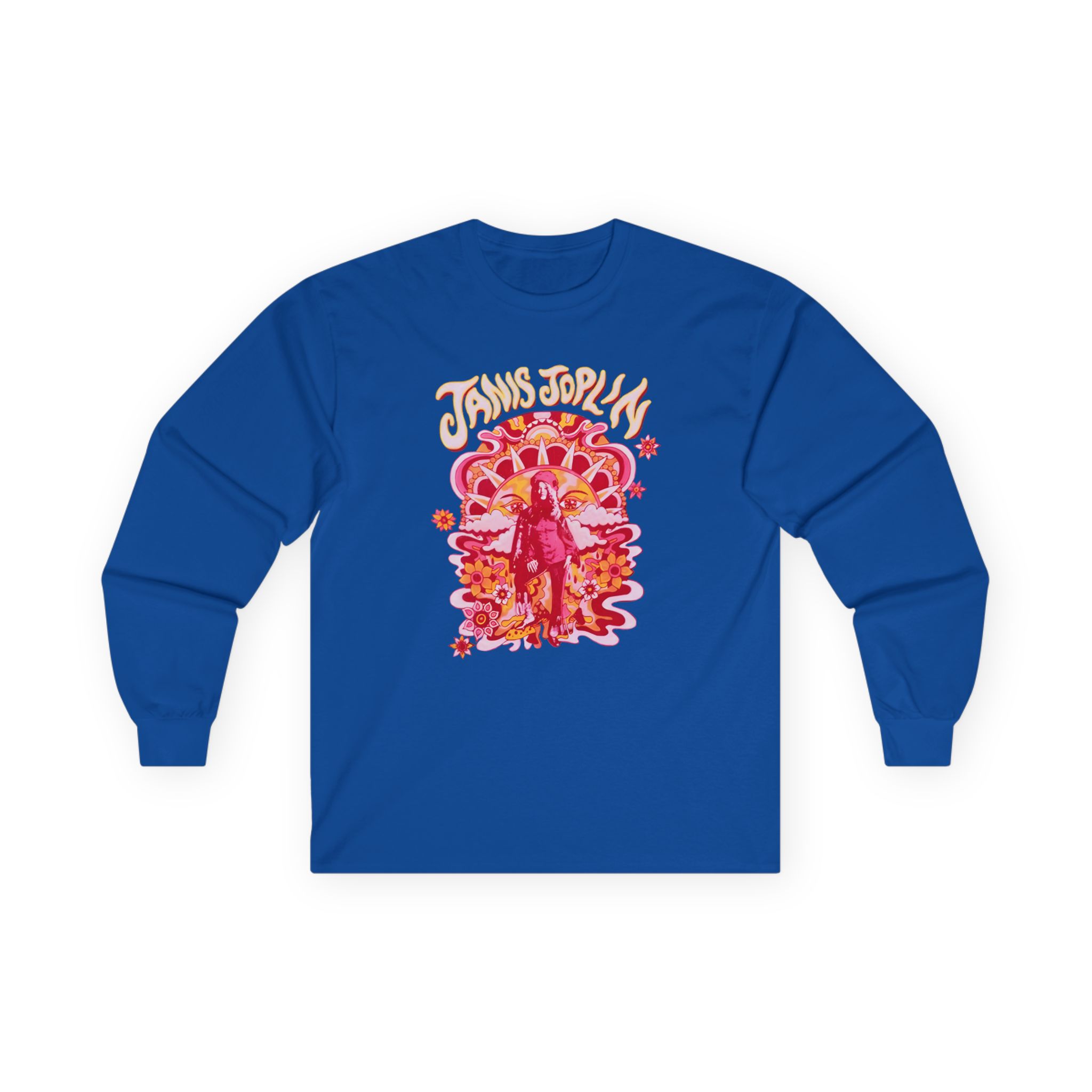 Janis Joplin Groovy Unisex Ultra Cotton Long Sleeve Tee - Image 9