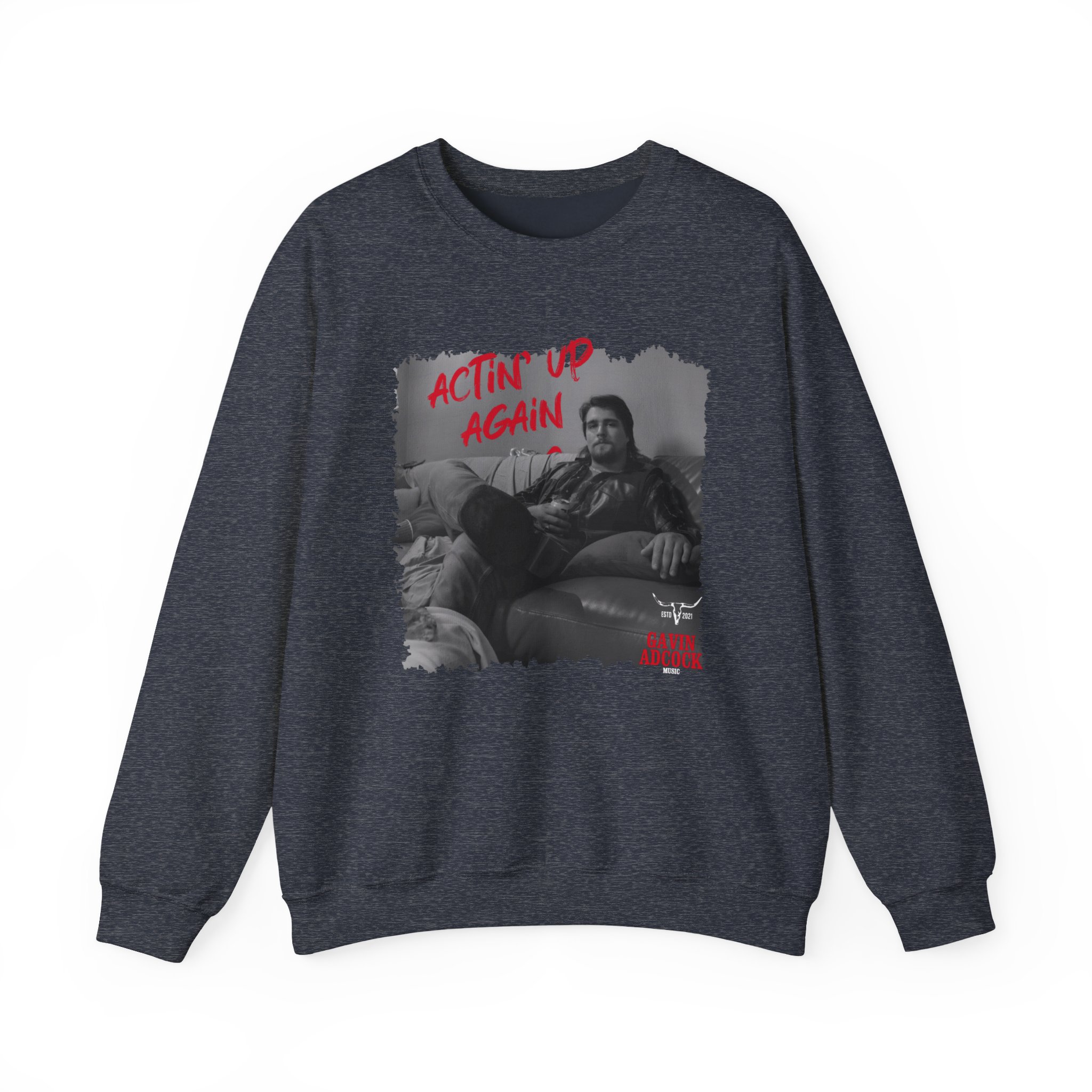 Gavin Adcock Actin' Up Again Album Unisex Heavy Blend™ Crewneck Sweatshirt - Image 7