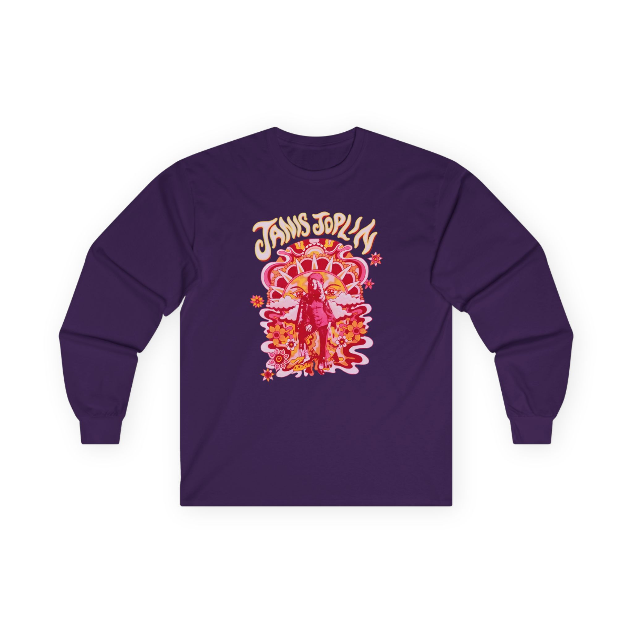 Janis Joplin Groovy Unisex Ultra Cotton Long Sleeve Tee - Image 13