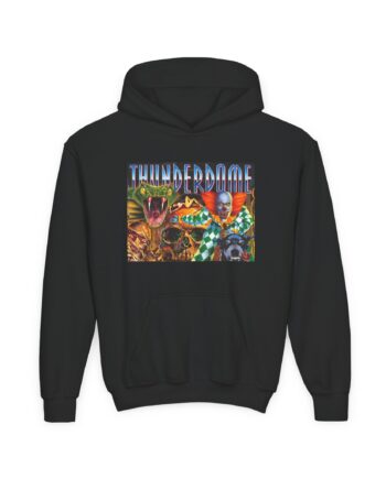 Thunderdome Hardcore Will Never Die Youth Heavy Blend Hooded Sweatshirt