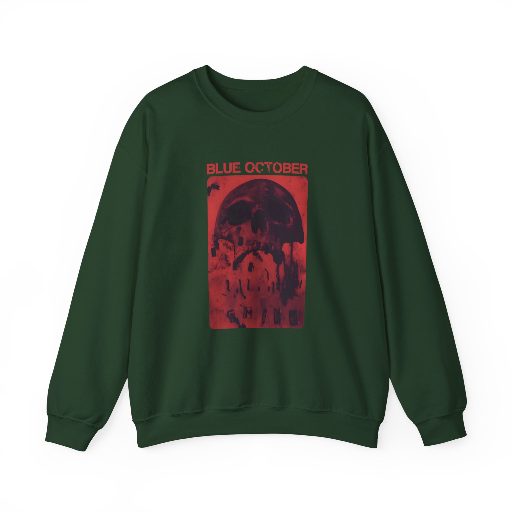 Blue October Skull Smile Unisex Heavy Blend™ Crewneck Sweatshirt - Image 3