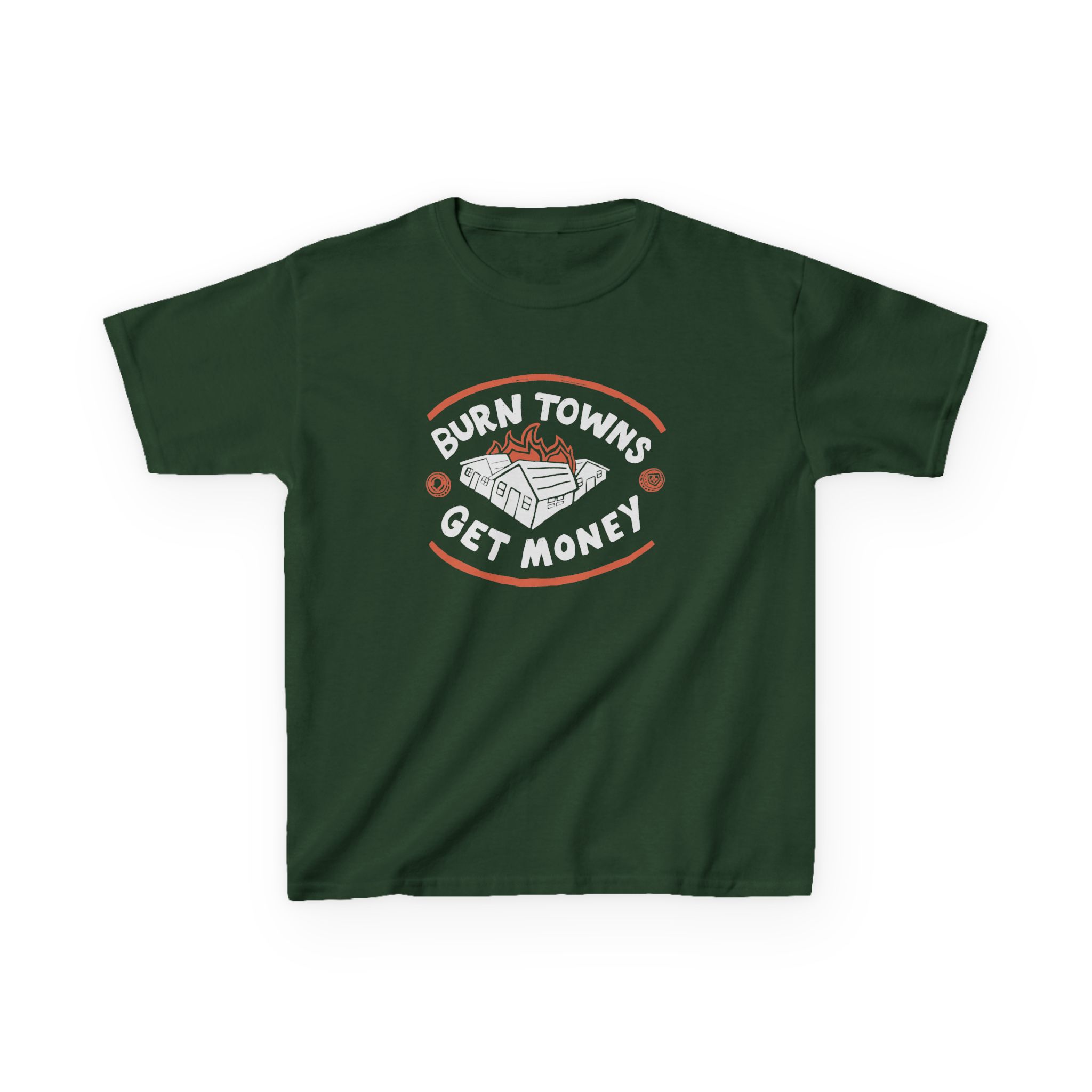 Dropout Burn Towns Get Money Kids Heavy Cotton™ Tee - Image 3