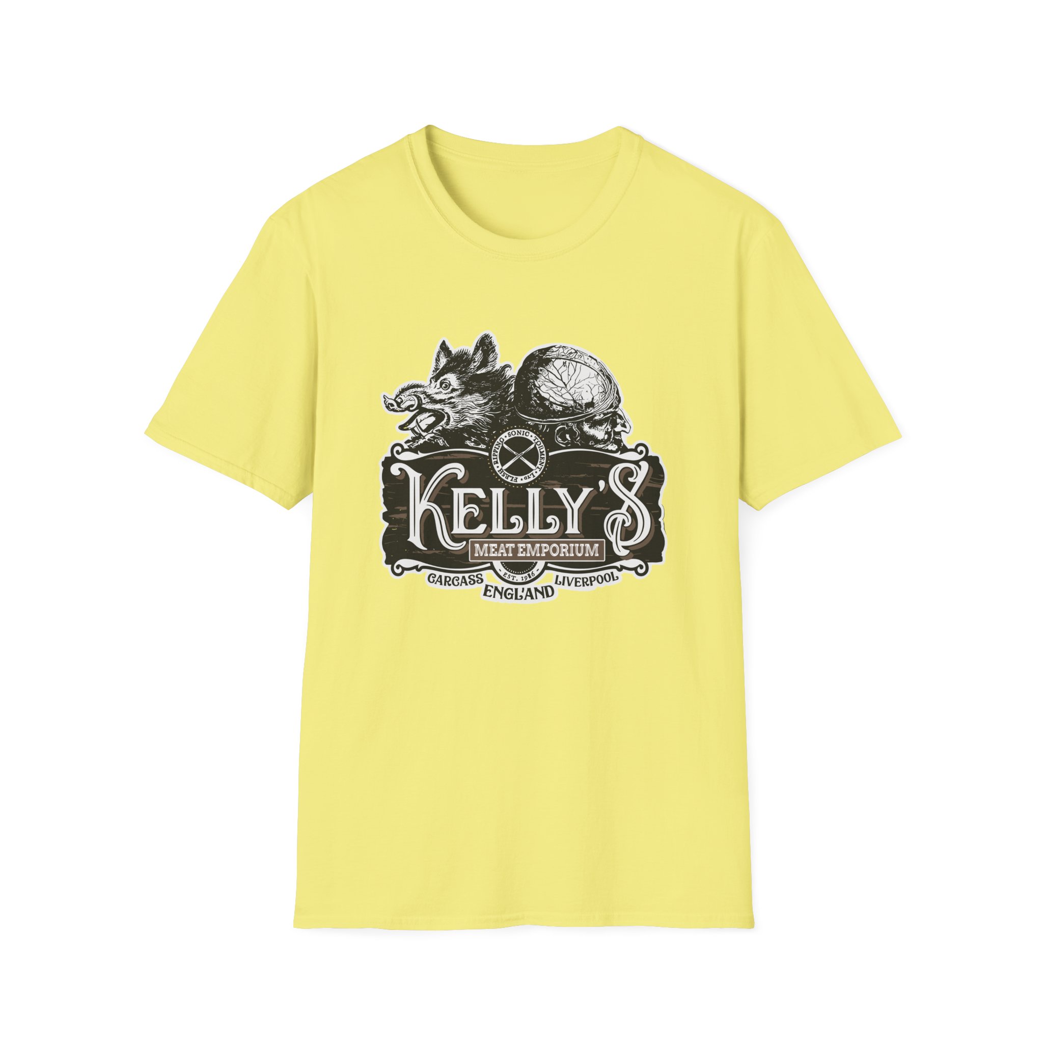 Carcass Kelly's Meat Emporium Unisex Softstyle T-Shirt - Image 11
