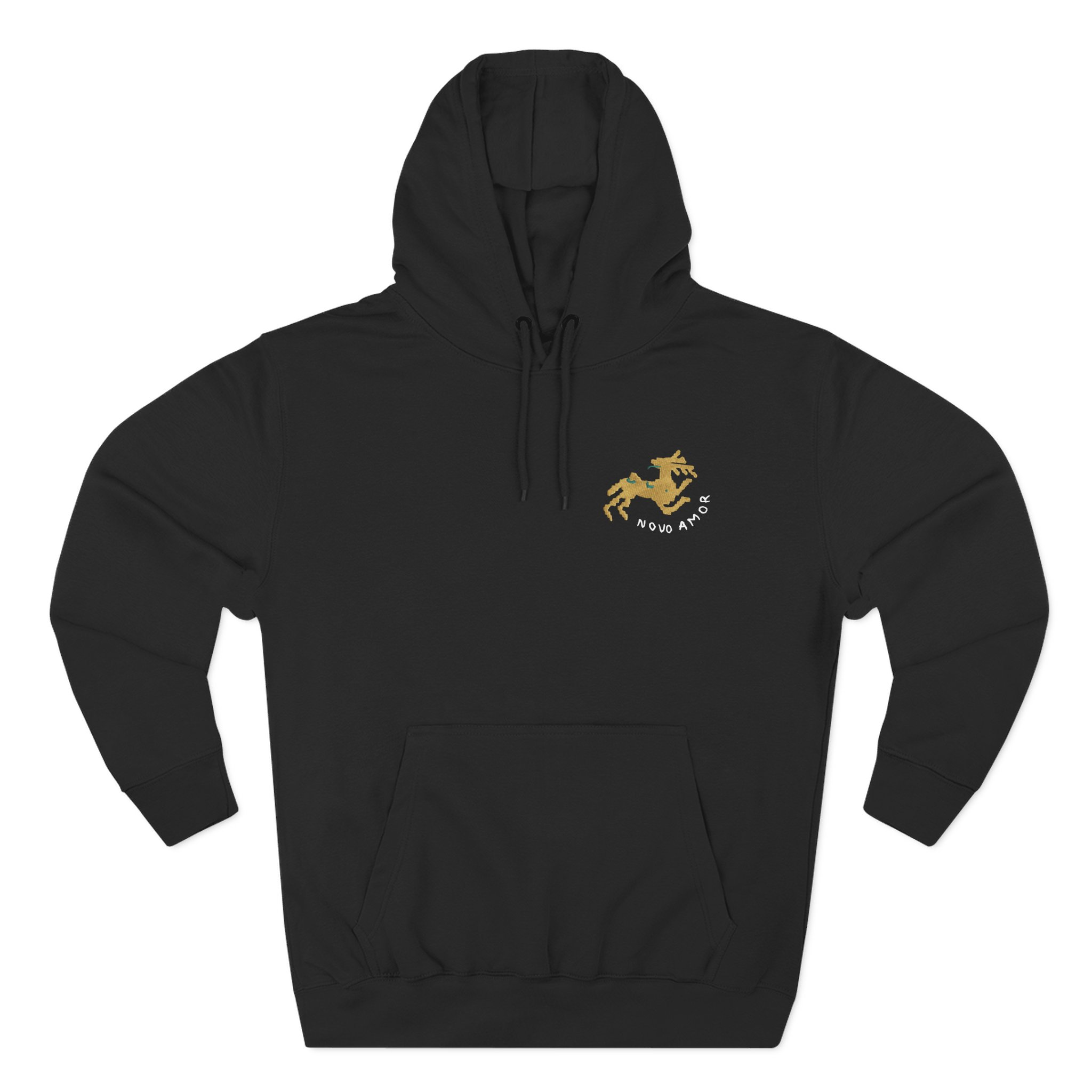Novo Amor Embroidered Deer Three-Panel Fleece Hoodie