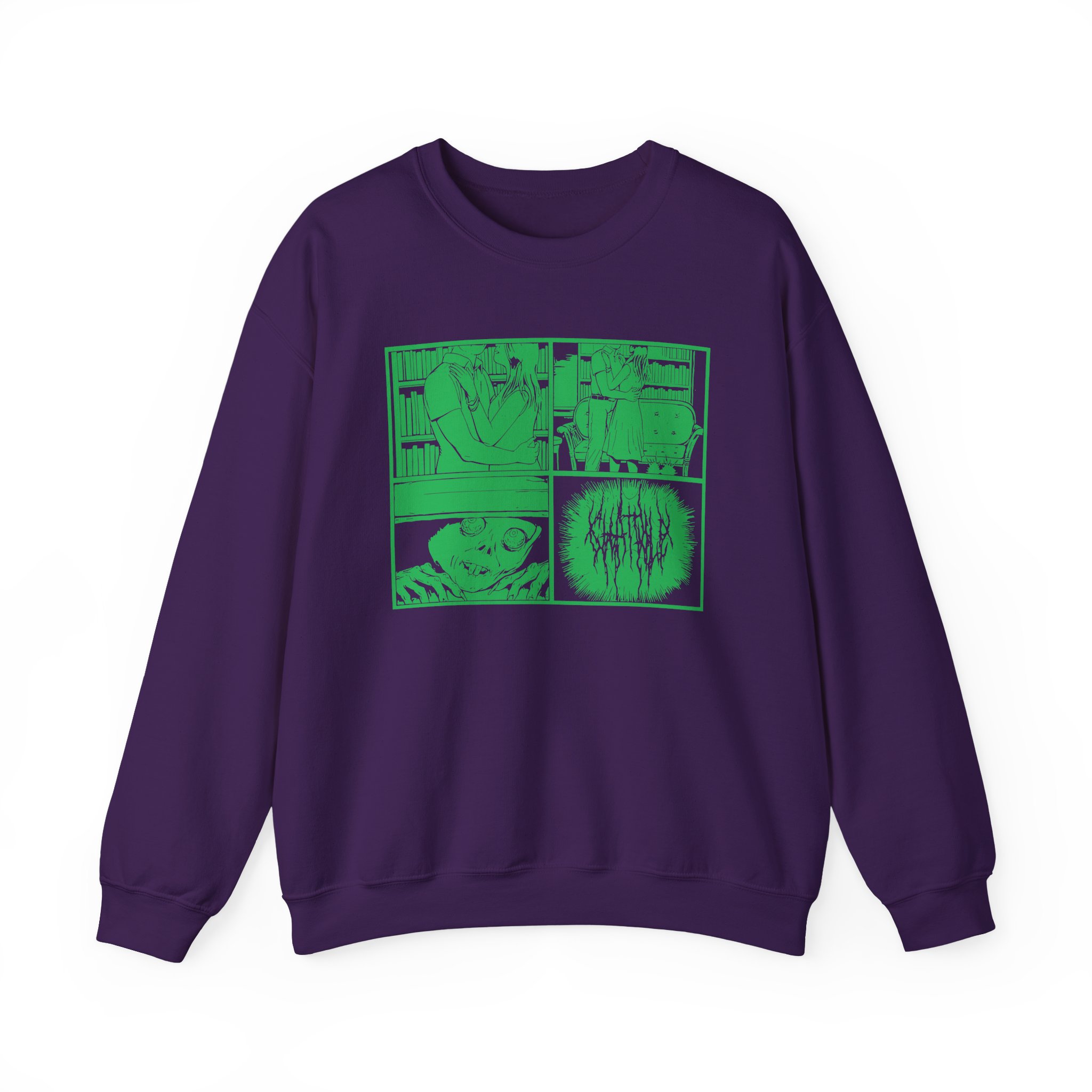Chat Pile Green Rat Boy Unisex Heavy Blend™ Crewneck Sweatshirt - Image 7