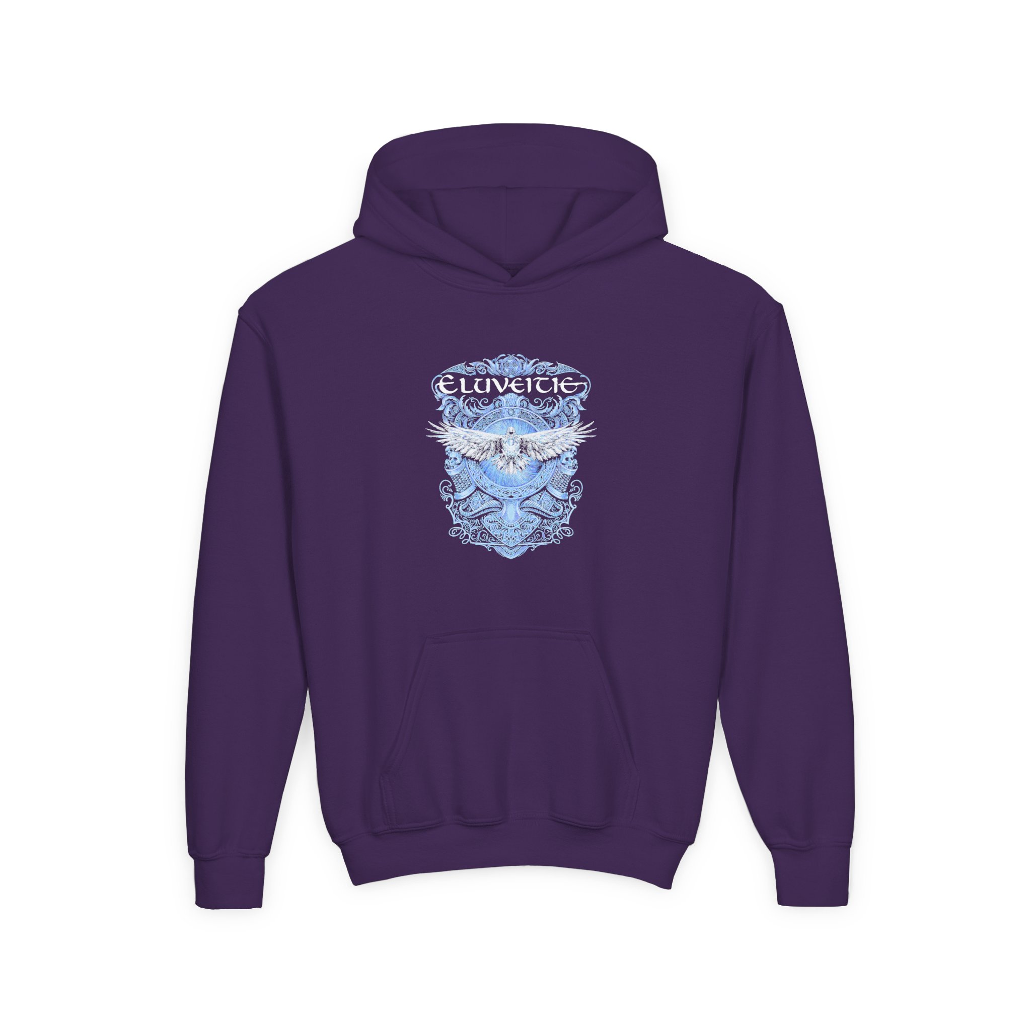 Eluveitie Dark Raven Youth Heavy Blend Hooded Sweatshirt - Image 7