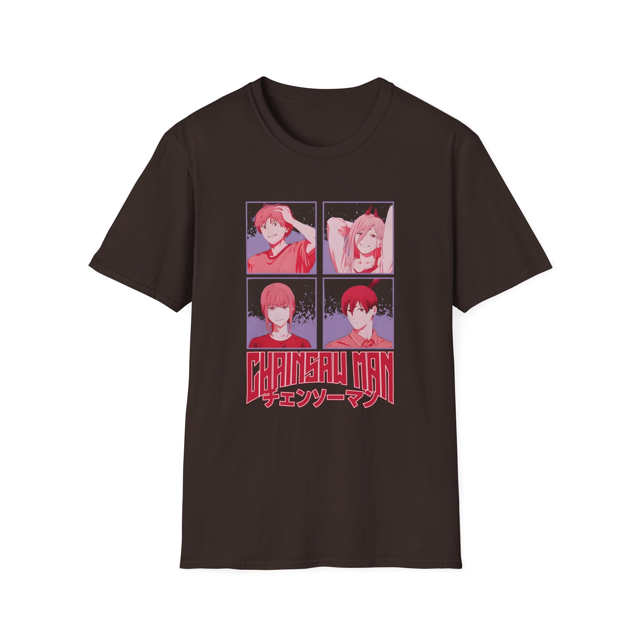 Chainsaw Man Tonal Group Unisex Softstyle T-Shirt - Image 3