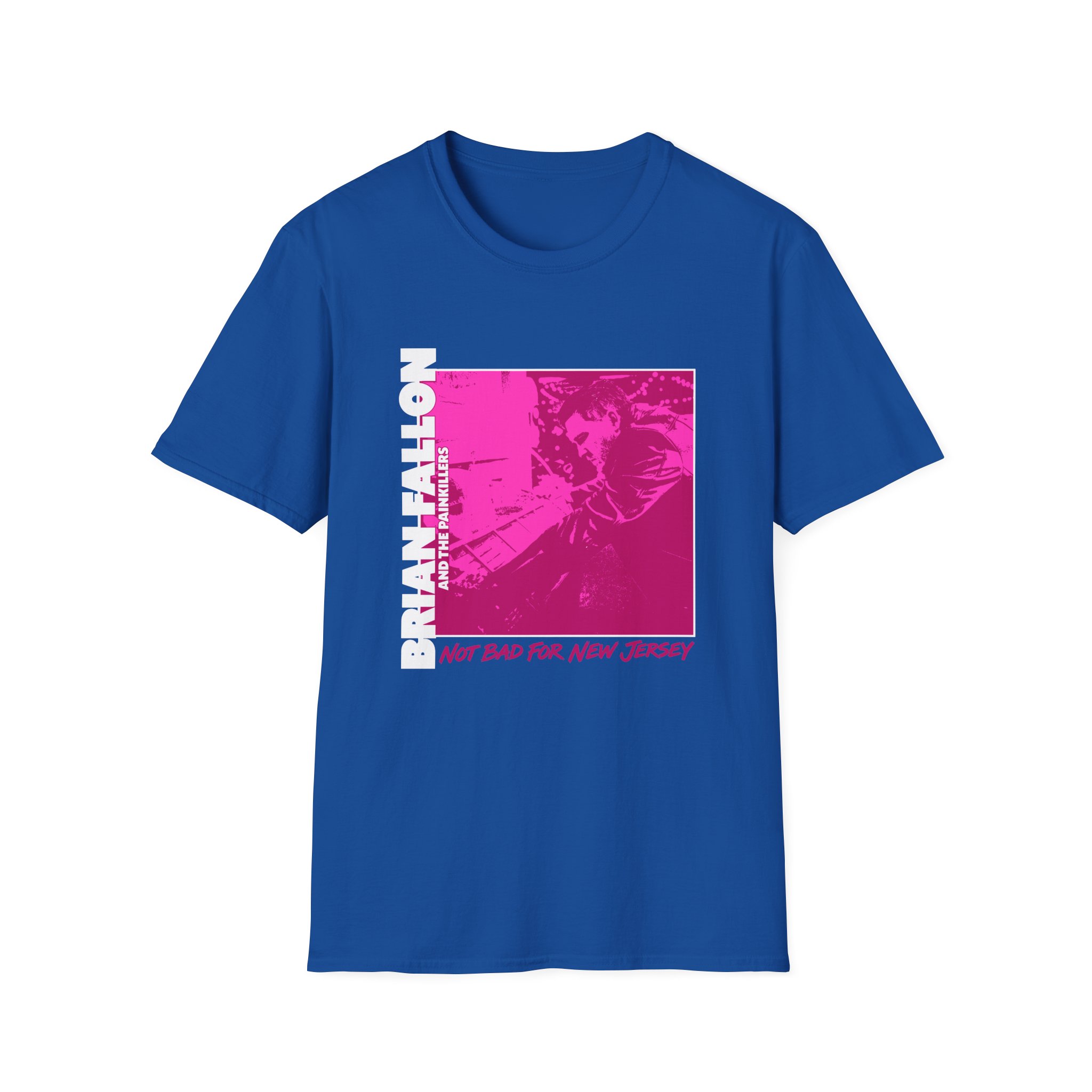 Brian Fallon Not Bad Pink Graphic Unisex Softstyle T-shirt - Image 7
