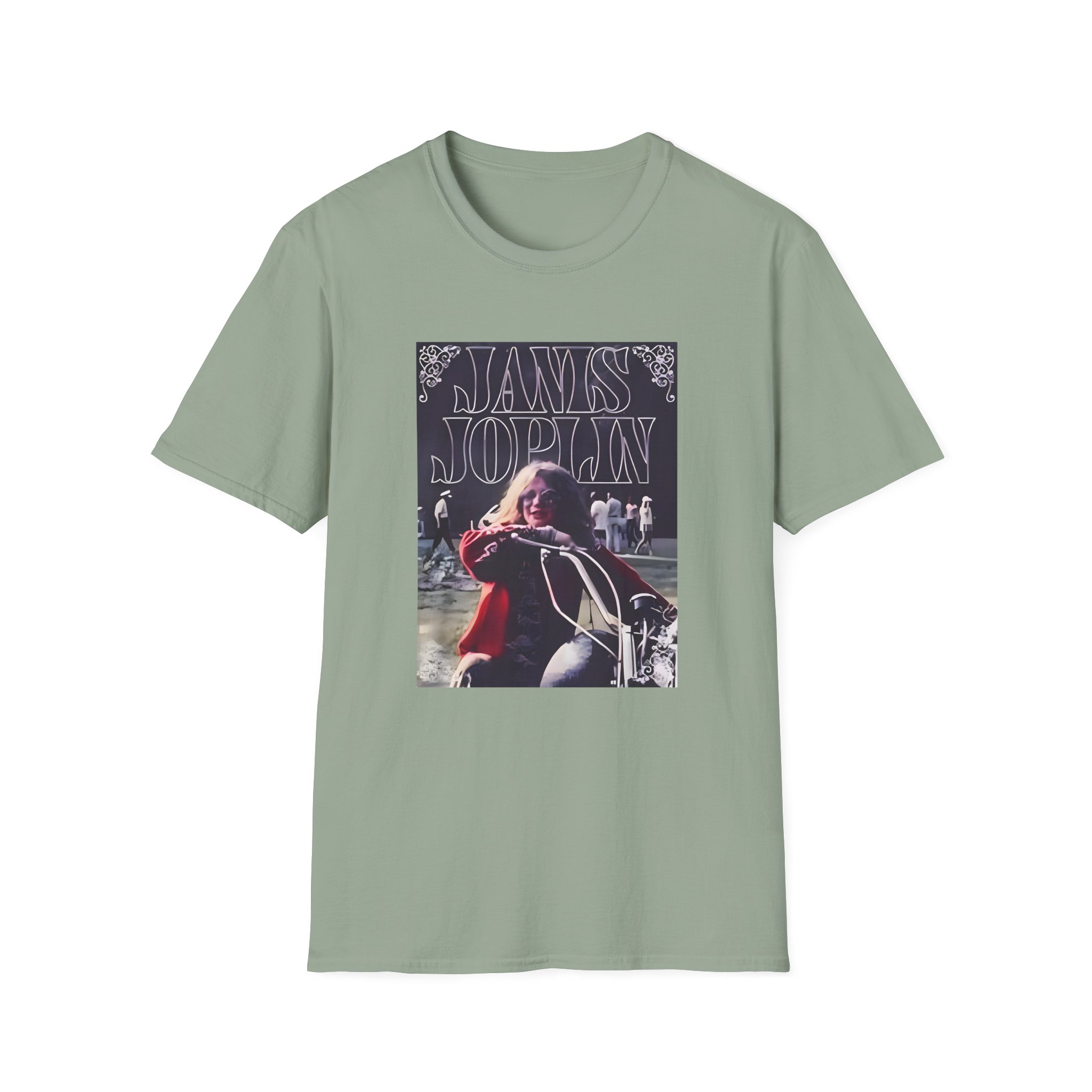 Janis Joplin Greatest Hits Motorcycle Cover Unisex Softstyle T-Shirt - Image 13