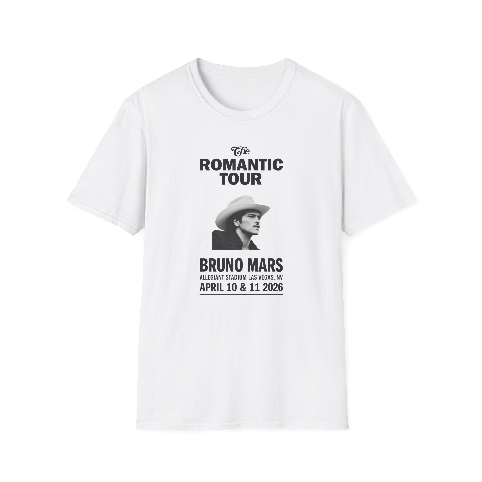 Bruno Mars Las Vegas the Romantic Unisex Softstyle T-Shirt