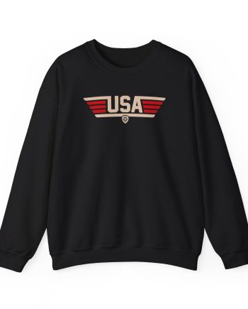 Valuetainment Men's USA Stripe Unisex Heavy Blend™ Crewneck Sweatshirt