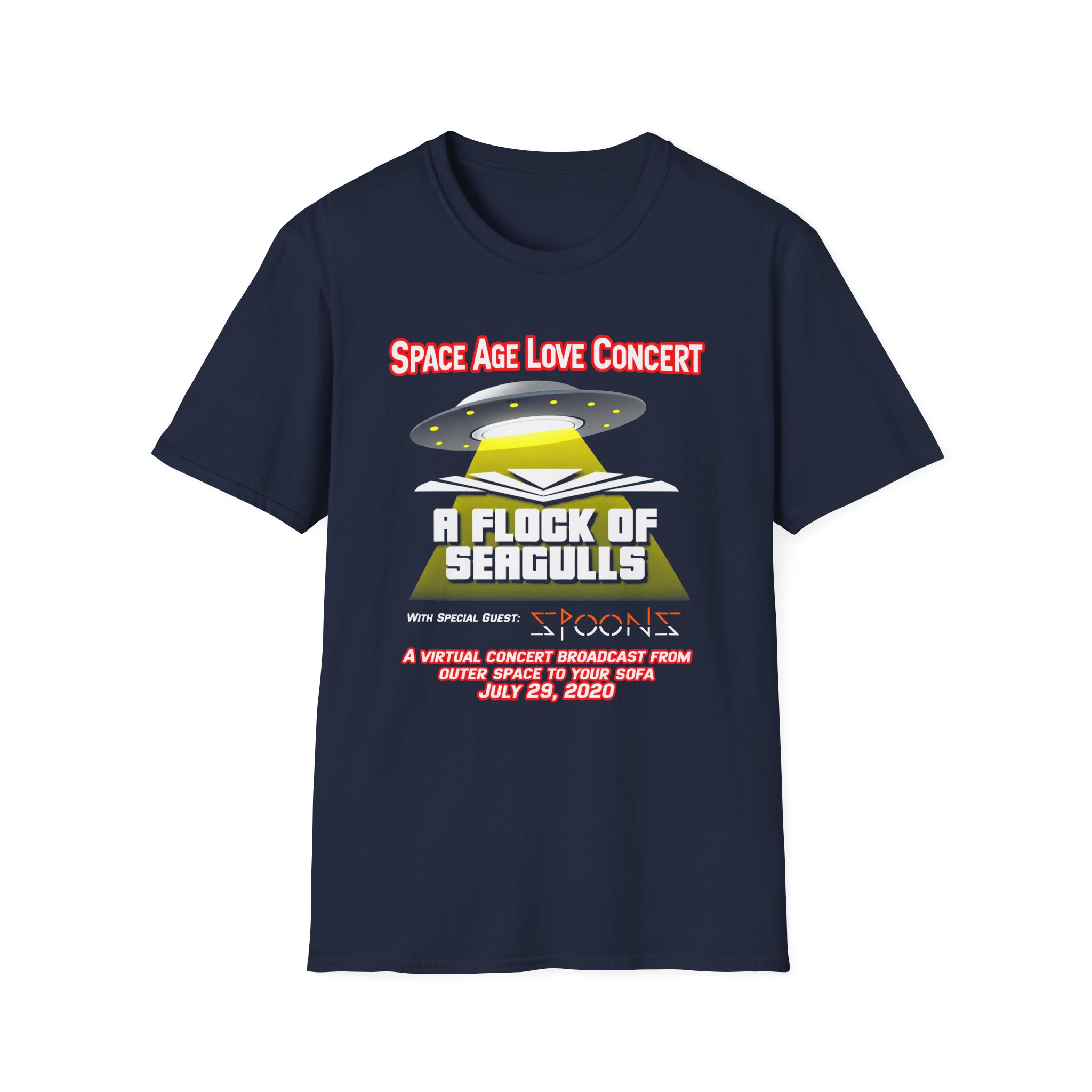 A Flock of Seagulls Space Age Love Concert Unisex Softstyle T-Shirt - Image 13